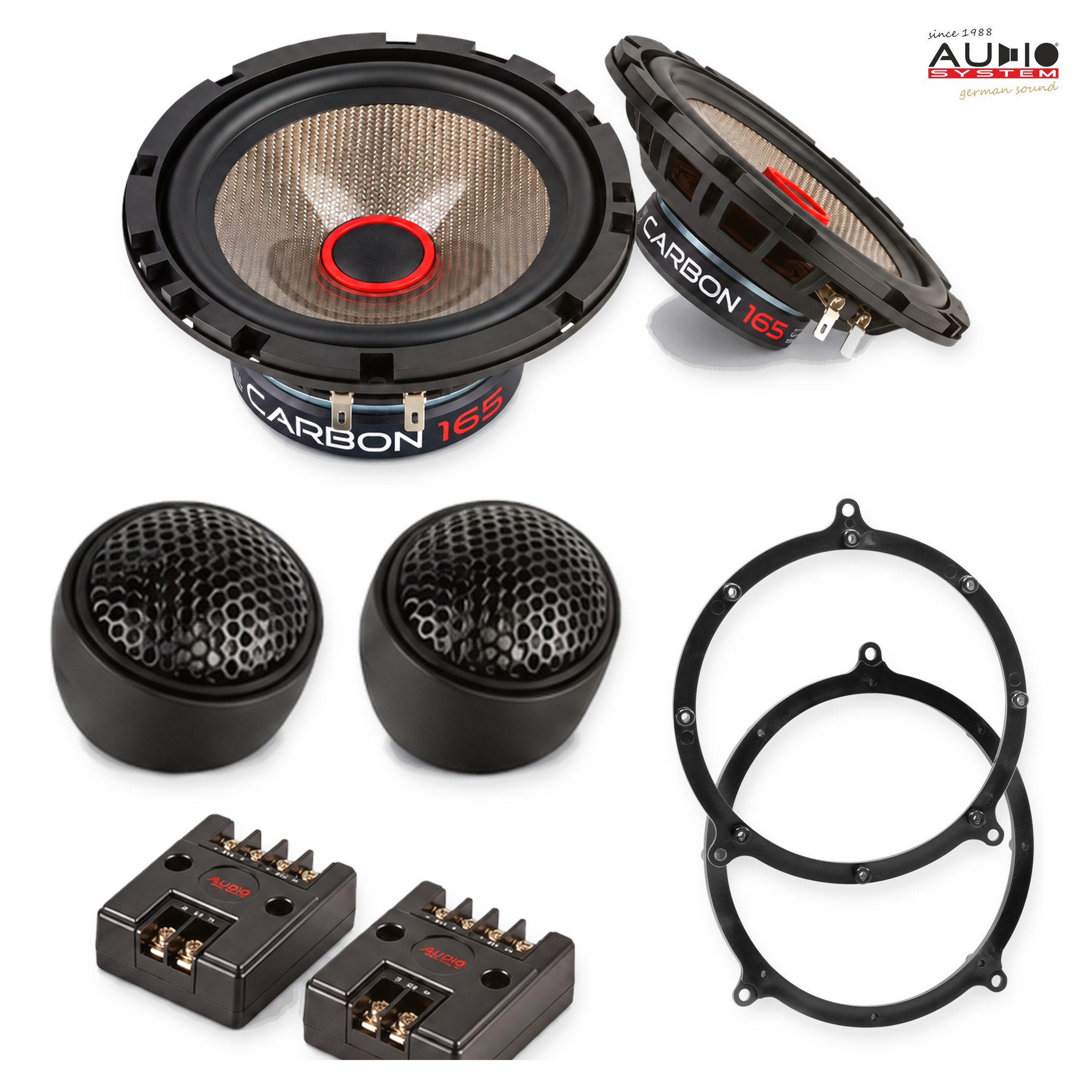 Pachet difuzoare dedicate Audi TT (8N) 1998-2006 - Audio System CARBON 165 mm