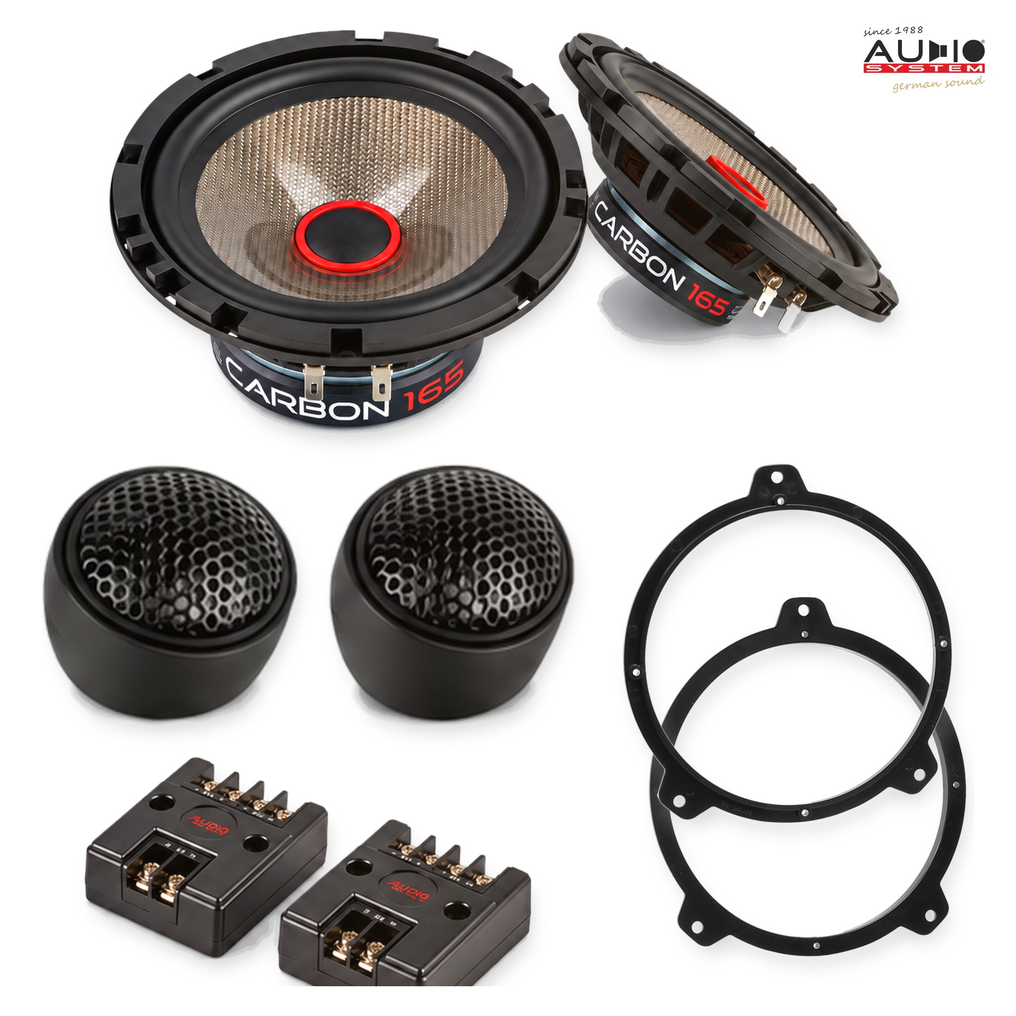 Pachet difuzoare dedicate BMW 3er Coupe (E46) 1999-2006 - Audio System CARBON 165 mm