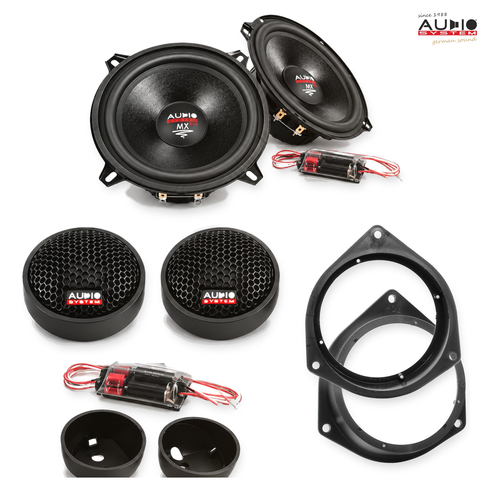 Pachet difuzoare dedicate Fiat Fiorino (225) 2008-2015 - Audio System MX EVO 130 mm