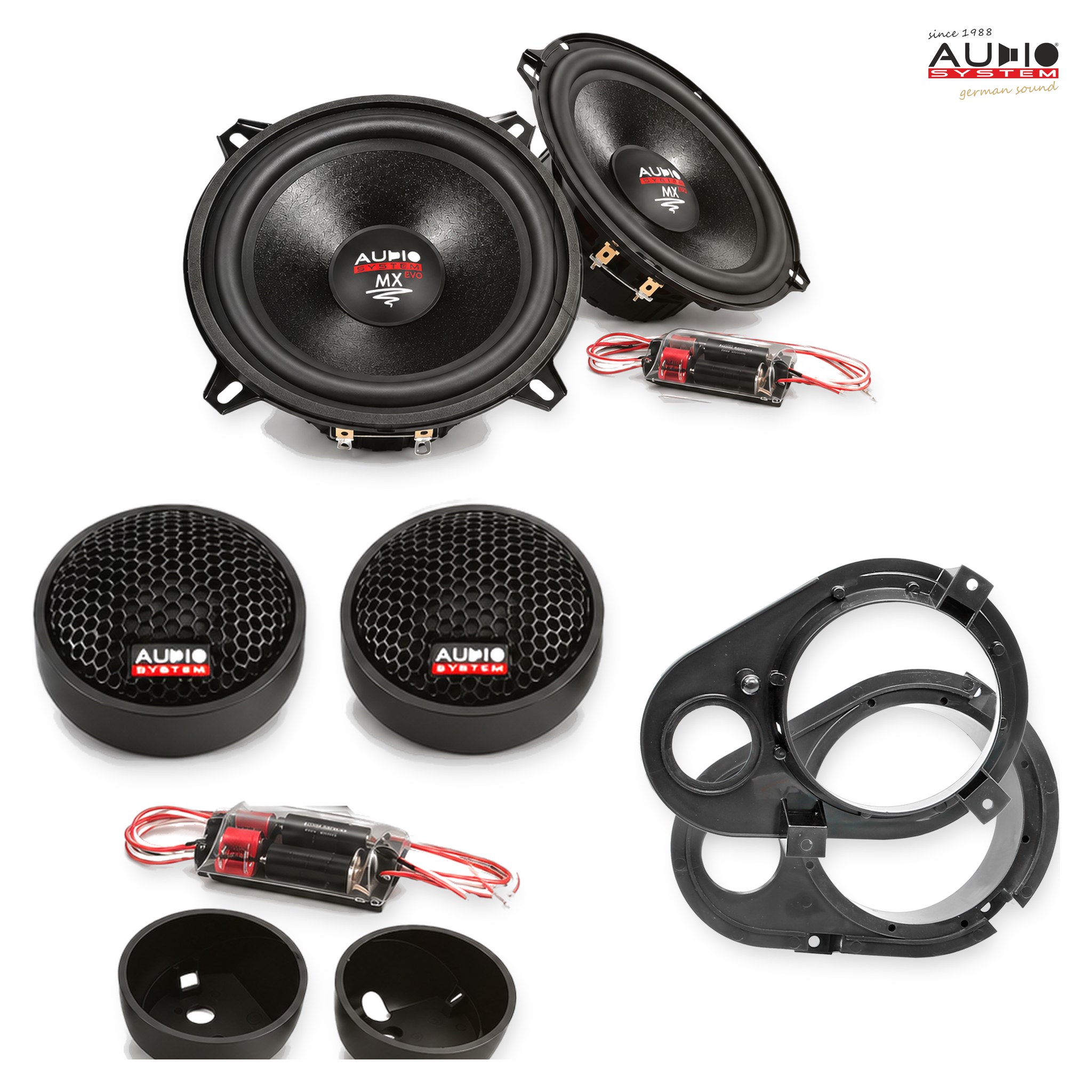Pachet difuzoare dedicate Ford Escort Cabrio (MK5/MK6/MK7) 1990-2000 - Audio System MX EVO 130 mm