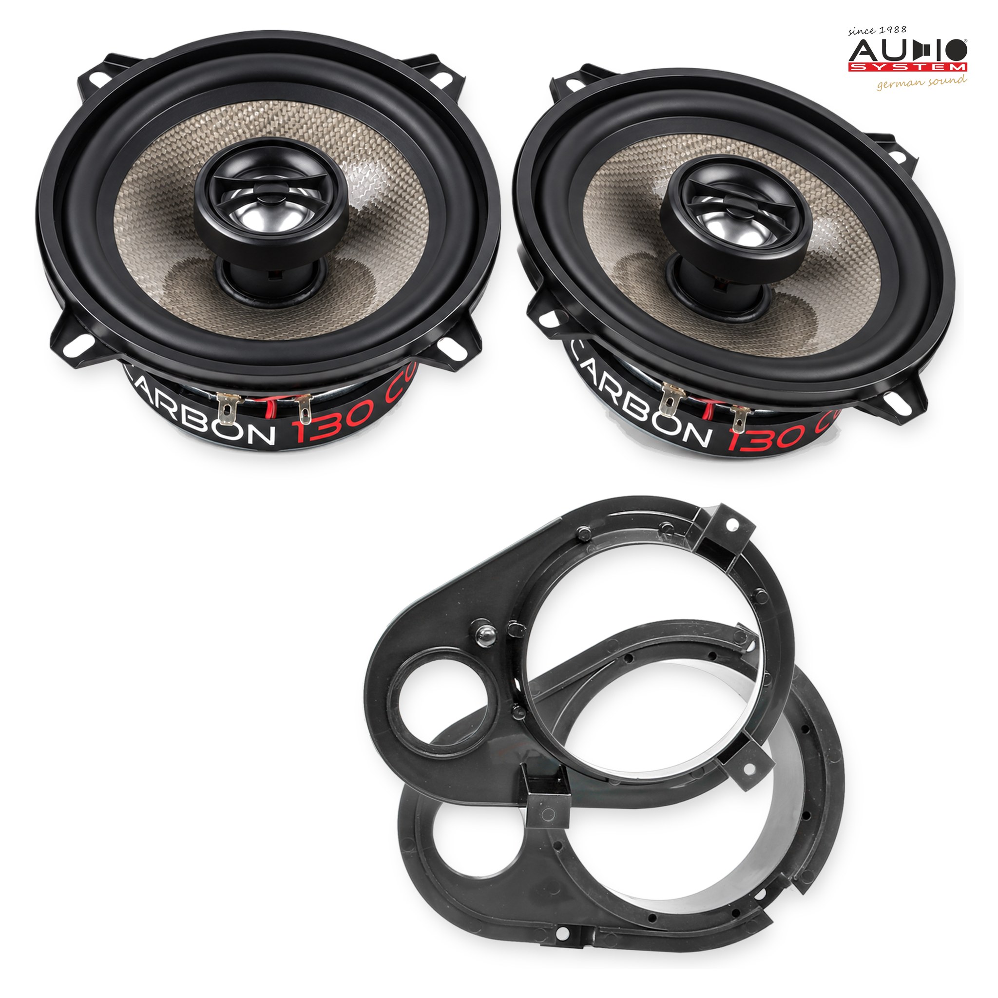 Pachet difuzoare dedicate Ford Escort Turnier (MK5/MK6/MK7) 1990-2000 - Audio System CARBON 130 mm