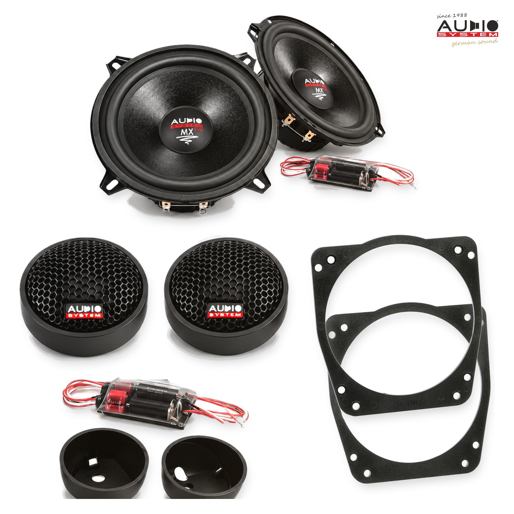 Pachet difuzoare dedicate Ford Fiesta (MK3/MK4/MK5) 1989-2001 - Audio System MX EVO 130 mm