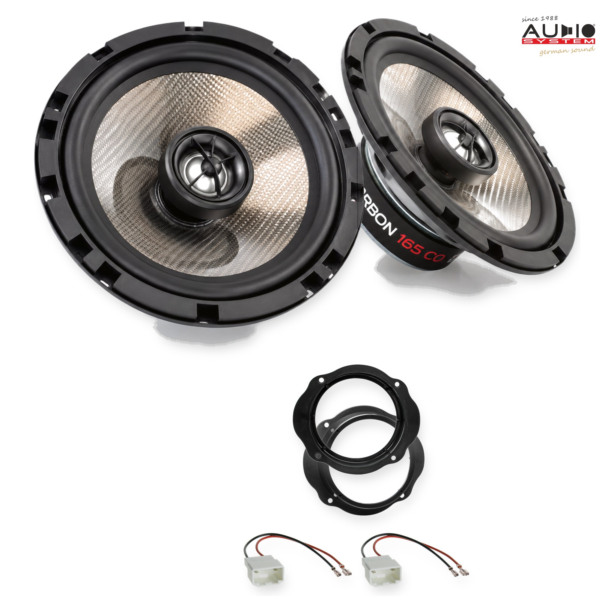 Pachet difuzoare dedicate Ford Fiesta (MK6 Facelift) 2005-2008 - Audio System CARBON 165 mm