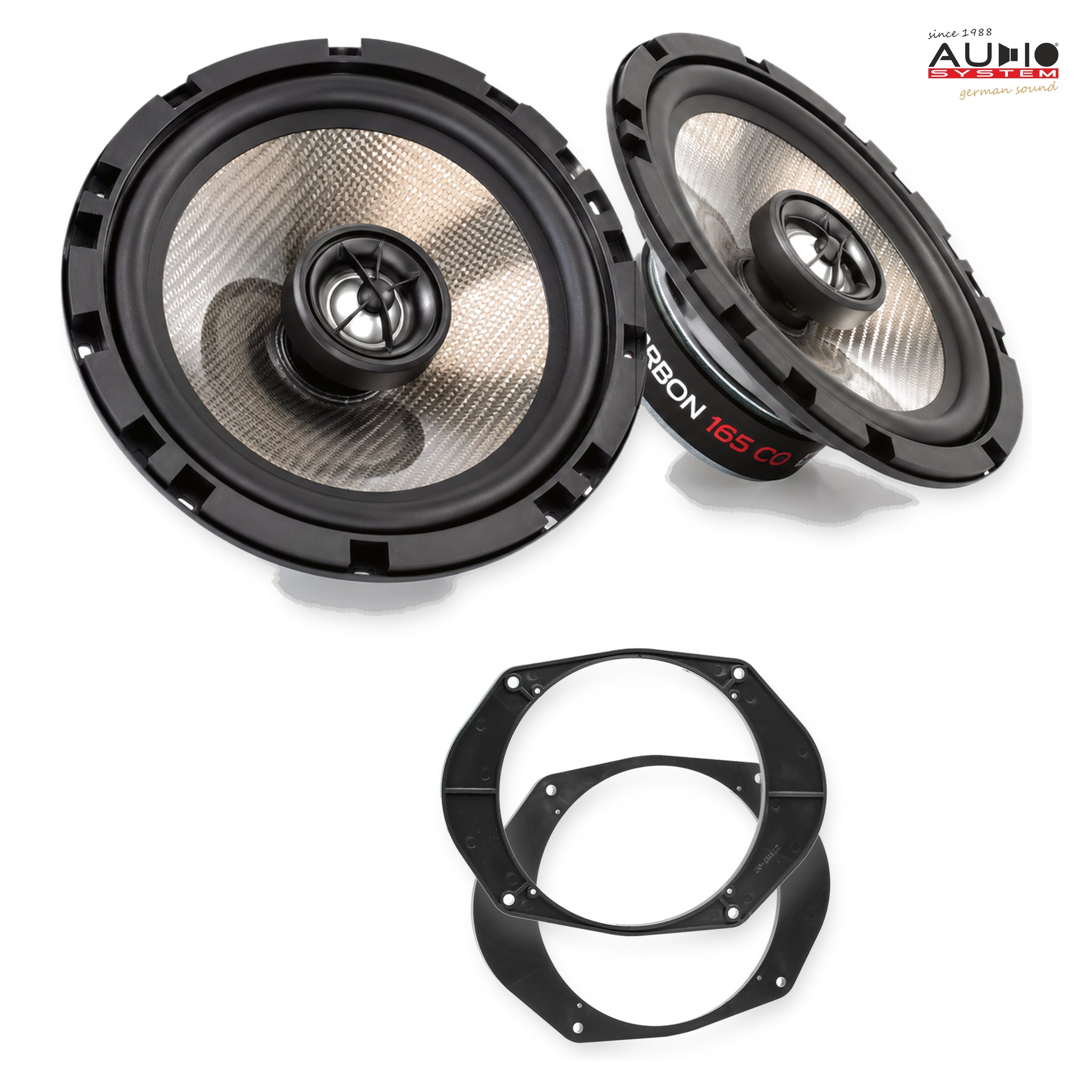 Pachet difuzoare dedicate Ford Mondeo (BAP/BFP/BNP) 1996-2000 - Audio System CARBON 165 mm