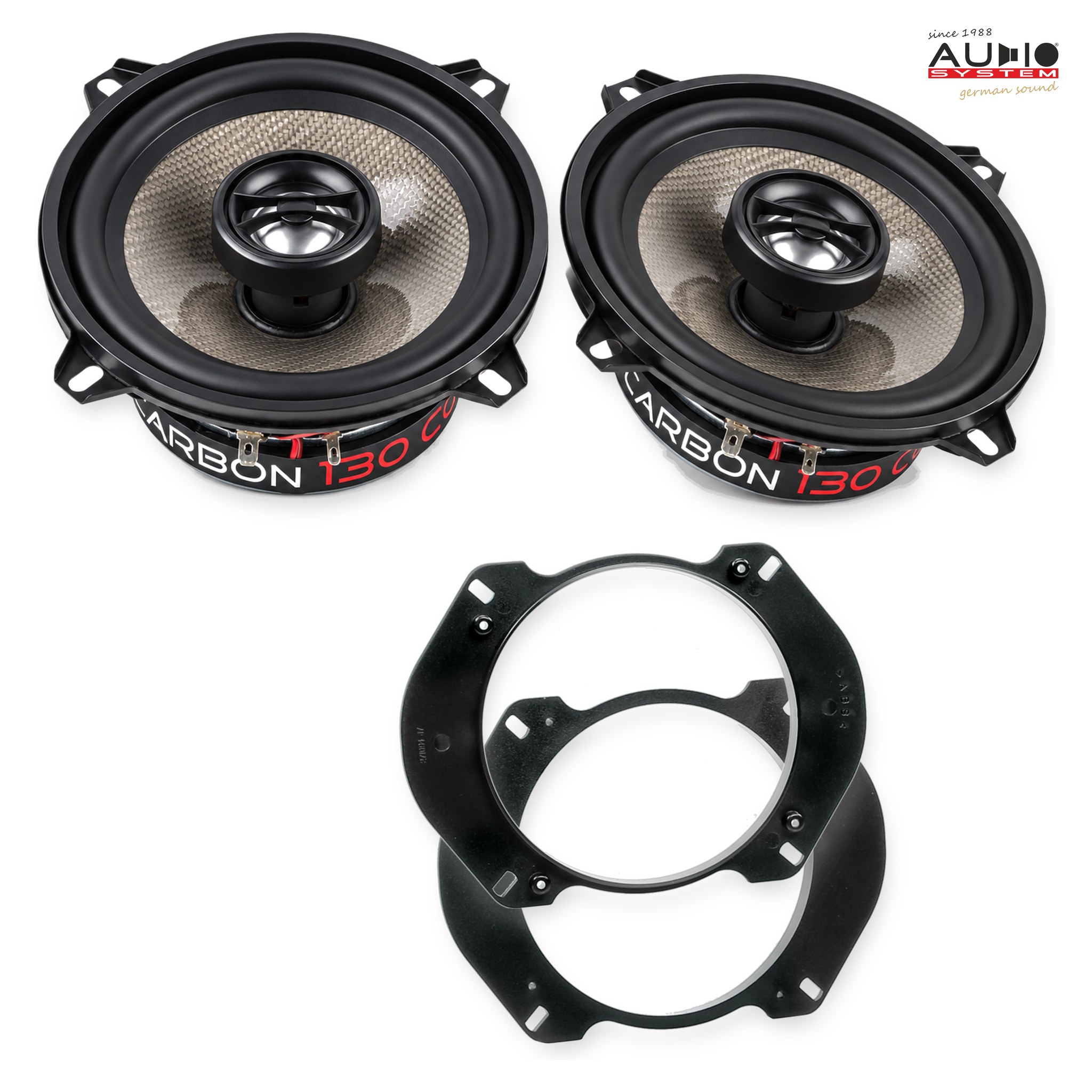 Pachet difuzoare dedicate Lancia Ypsilon 1997-2001 - Audio System CARBON 130 mm