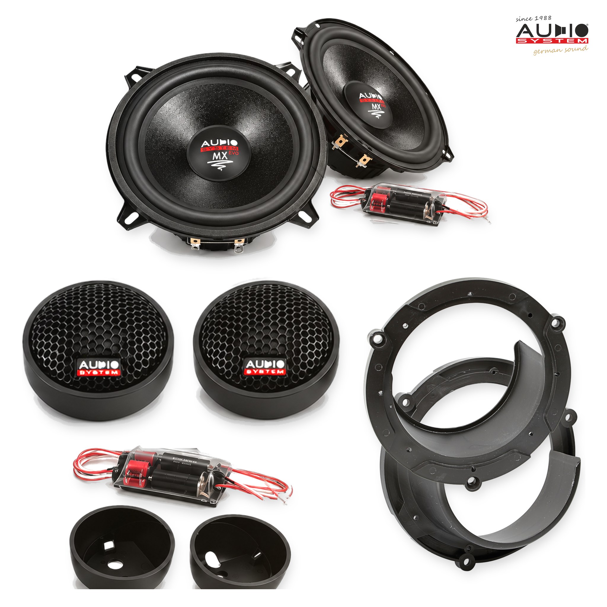 Pachet difuzoare dedicate Mazda 2 (DY) 2005-2007 - Audio System MX EVO 130 mm