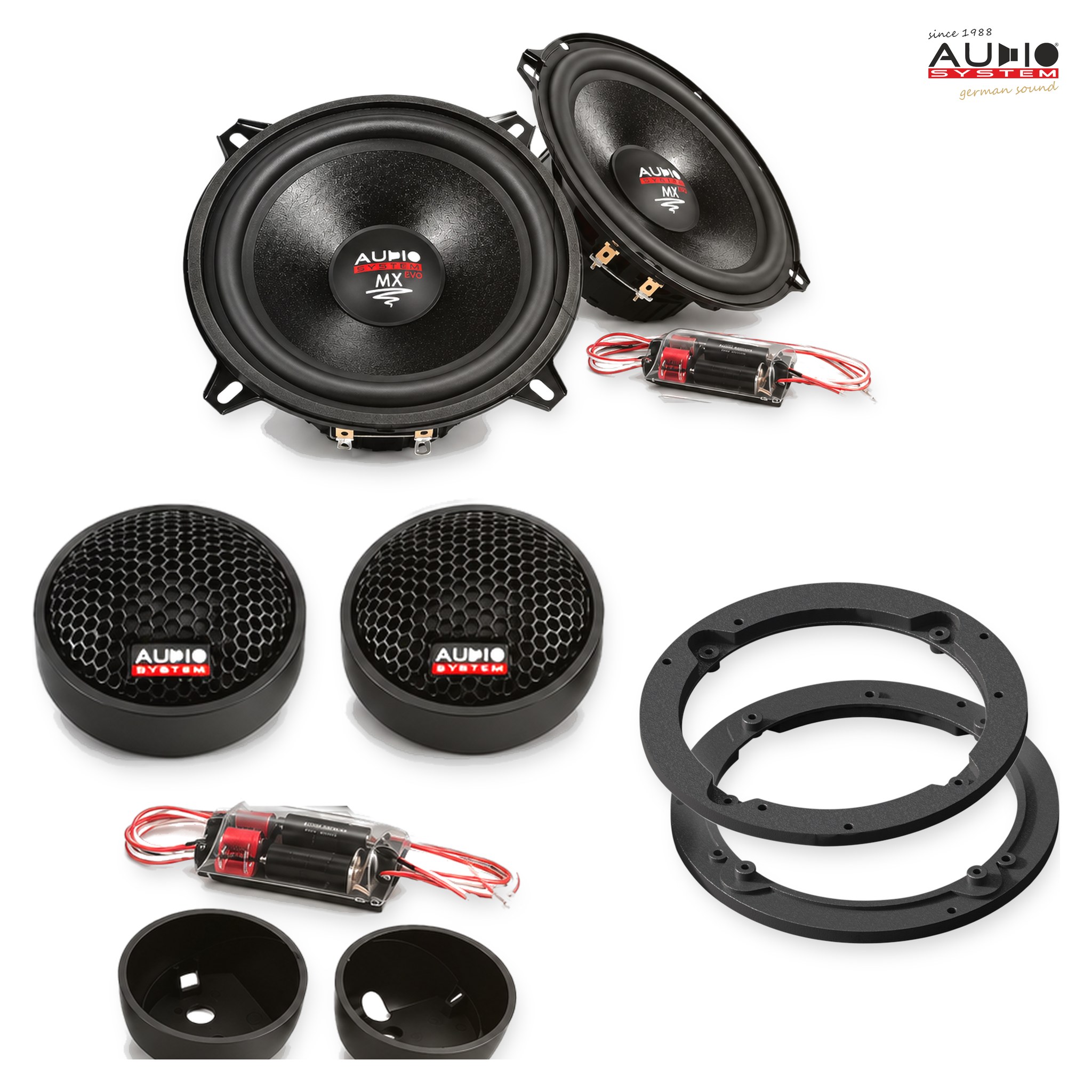 Pachet difuzoare dedicate Mazda 323 (BJ) 1998-2000 - Audio System MX EVO 130 mm