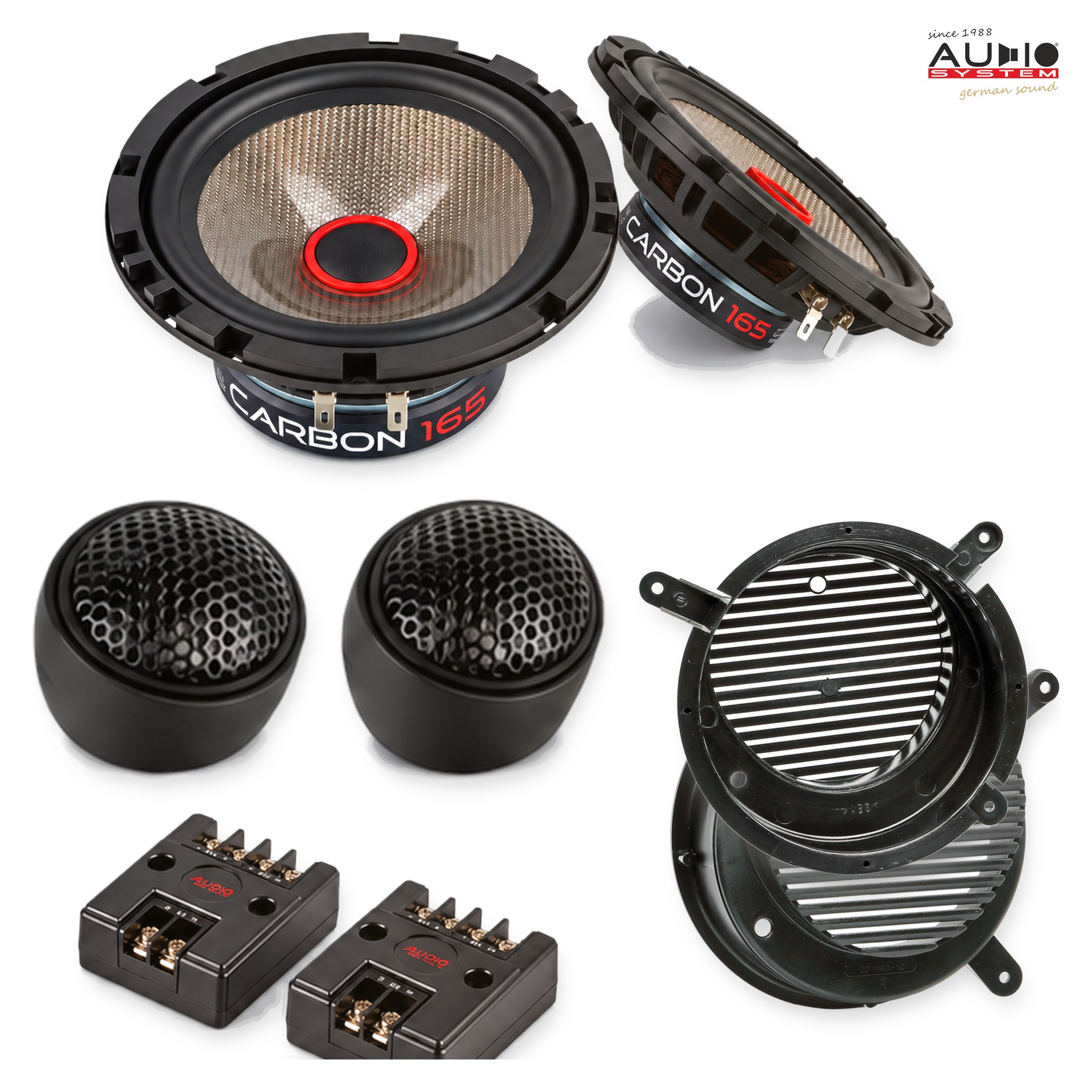 Pachet difuzoare dedicate Mercedes SLK-Klasse (R170) 1996-2004 - Audio System CARBON 165 mm