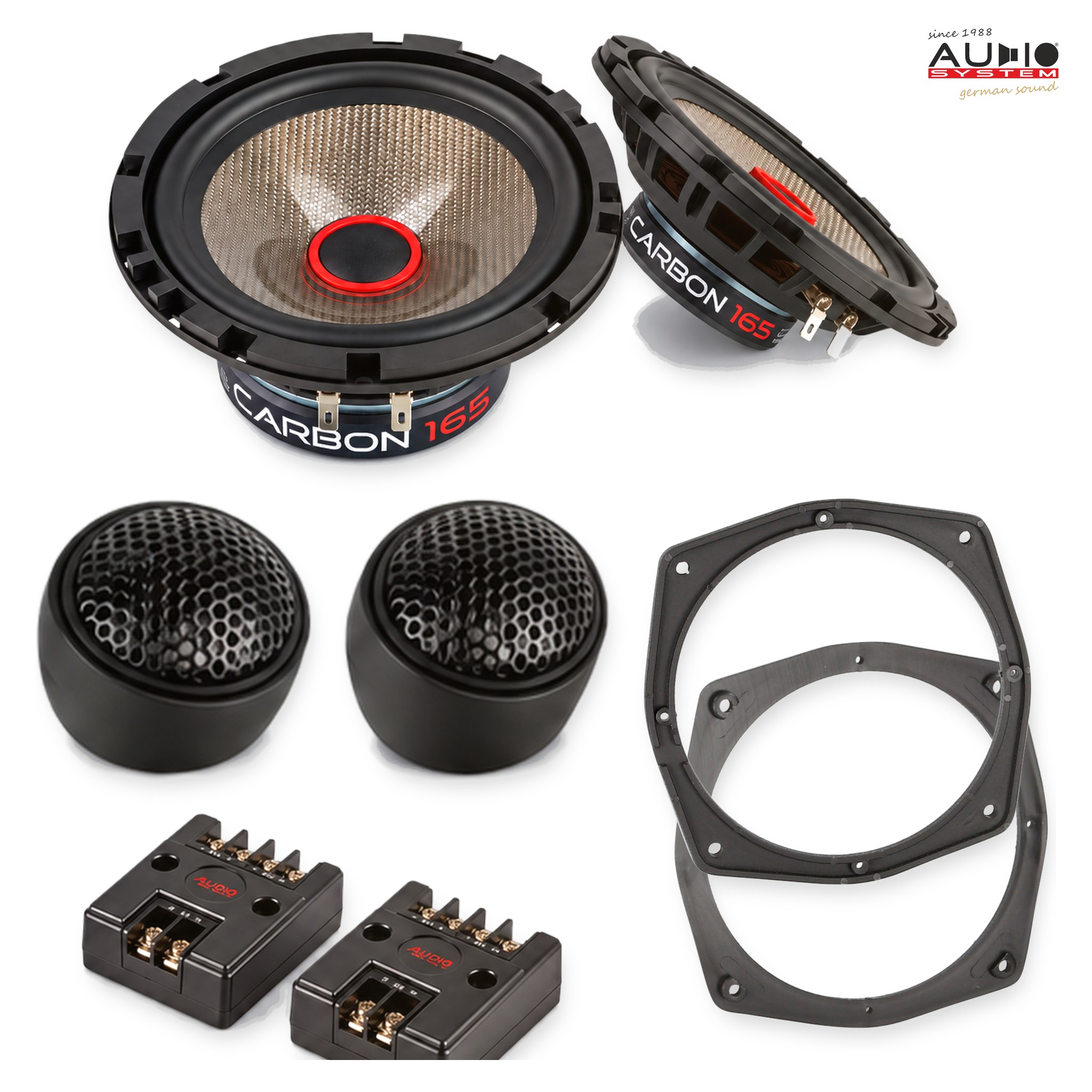 Pachet difuzoare dedicate Mitsubishi Pajero Pinin (H60W) 1999-2006 - Audio System CARBON 165 mm