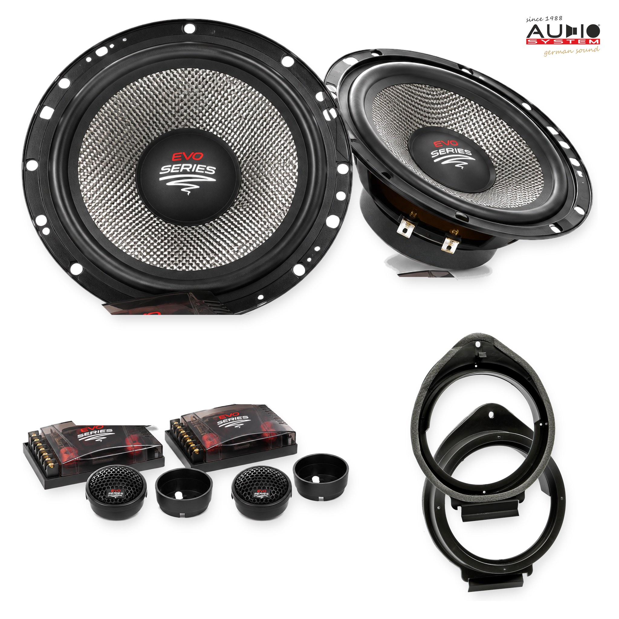 Pachet difuzoare dedicate Opel Karl 2015-2019 - Audio System RADION EVO 2 165 mm