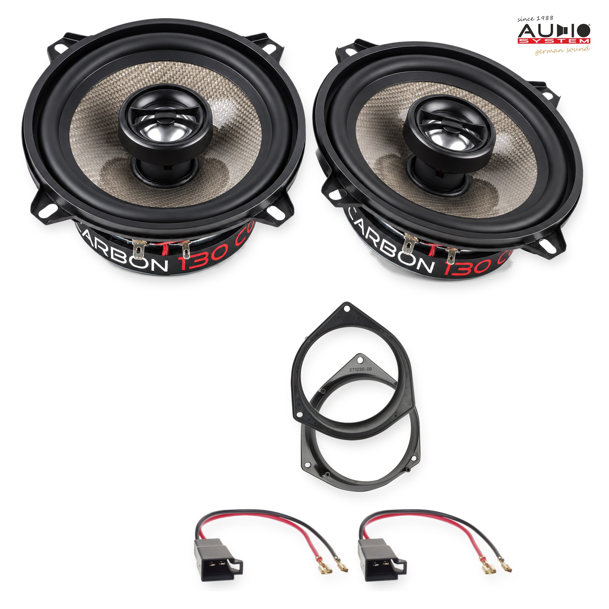 Pachet difuzoare dedicate Opel Vectra B (J96) 1999-2002 - Audio System CARBON 130 mm