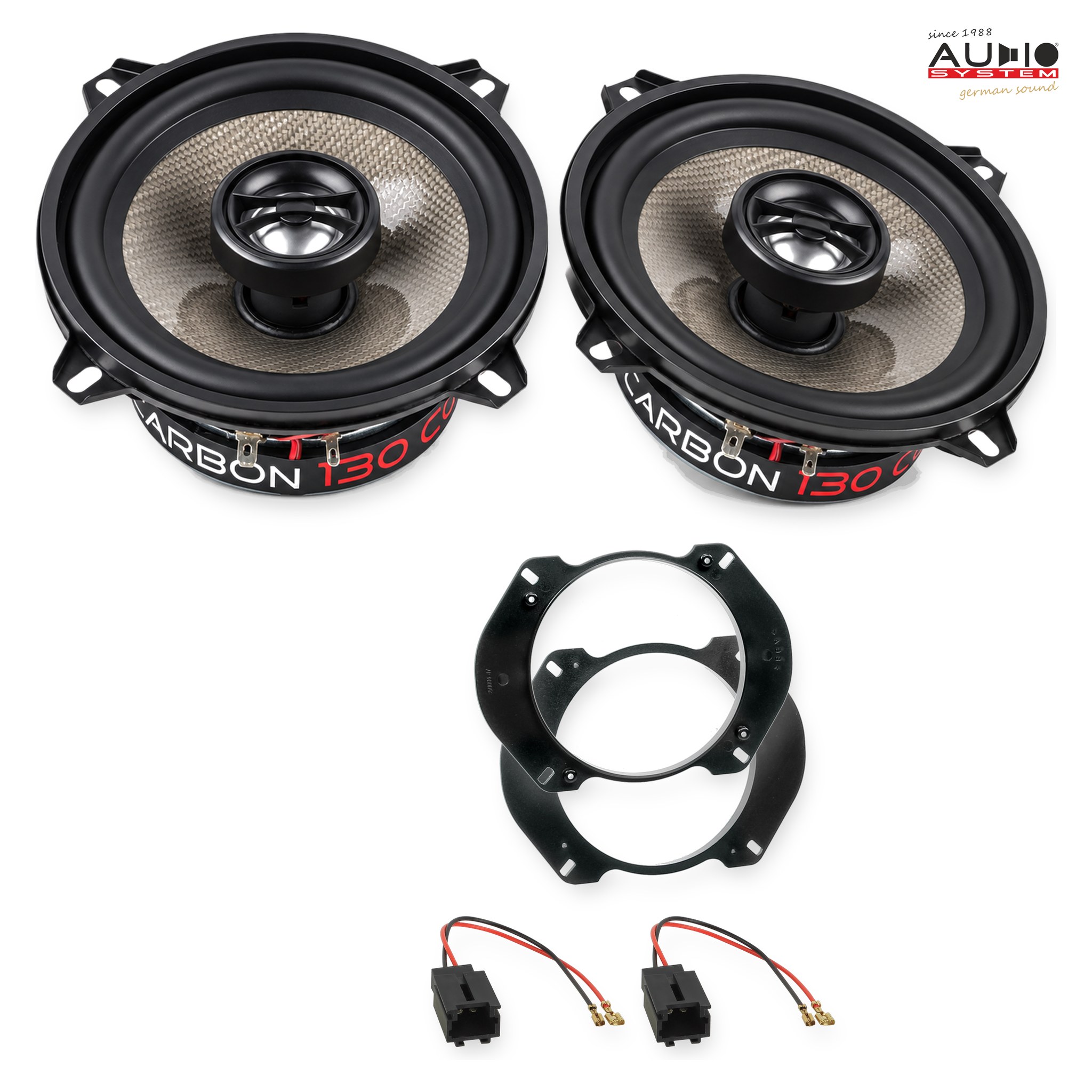 Pachet difuzoare dedicate Peugeot 306 (7*) 1997-2001 - Audio System CARBON 130 mm