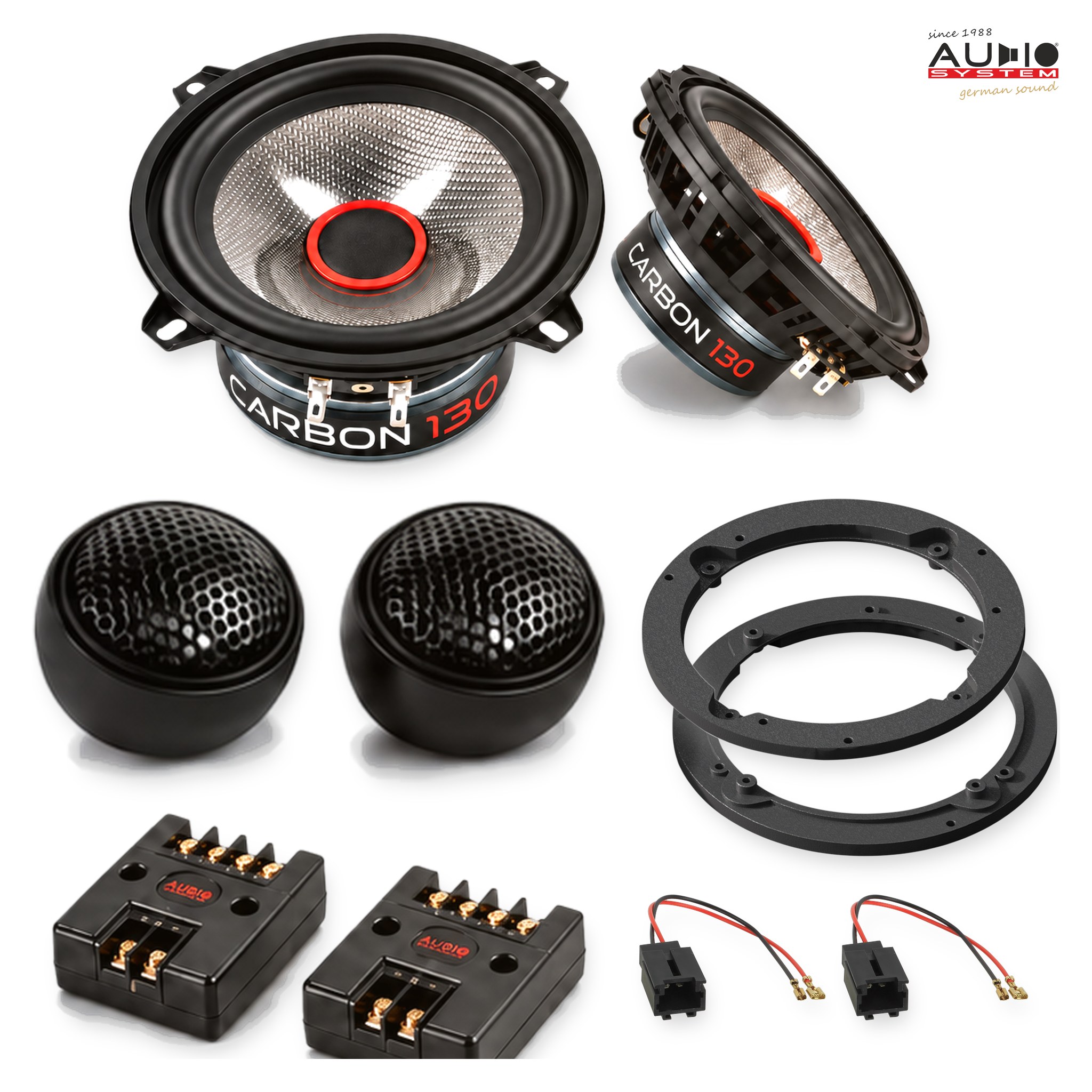 Pachet difuzoare dedicate Peugeot 406 (8) 1995-2003 - Audio System CARBON 130 mm