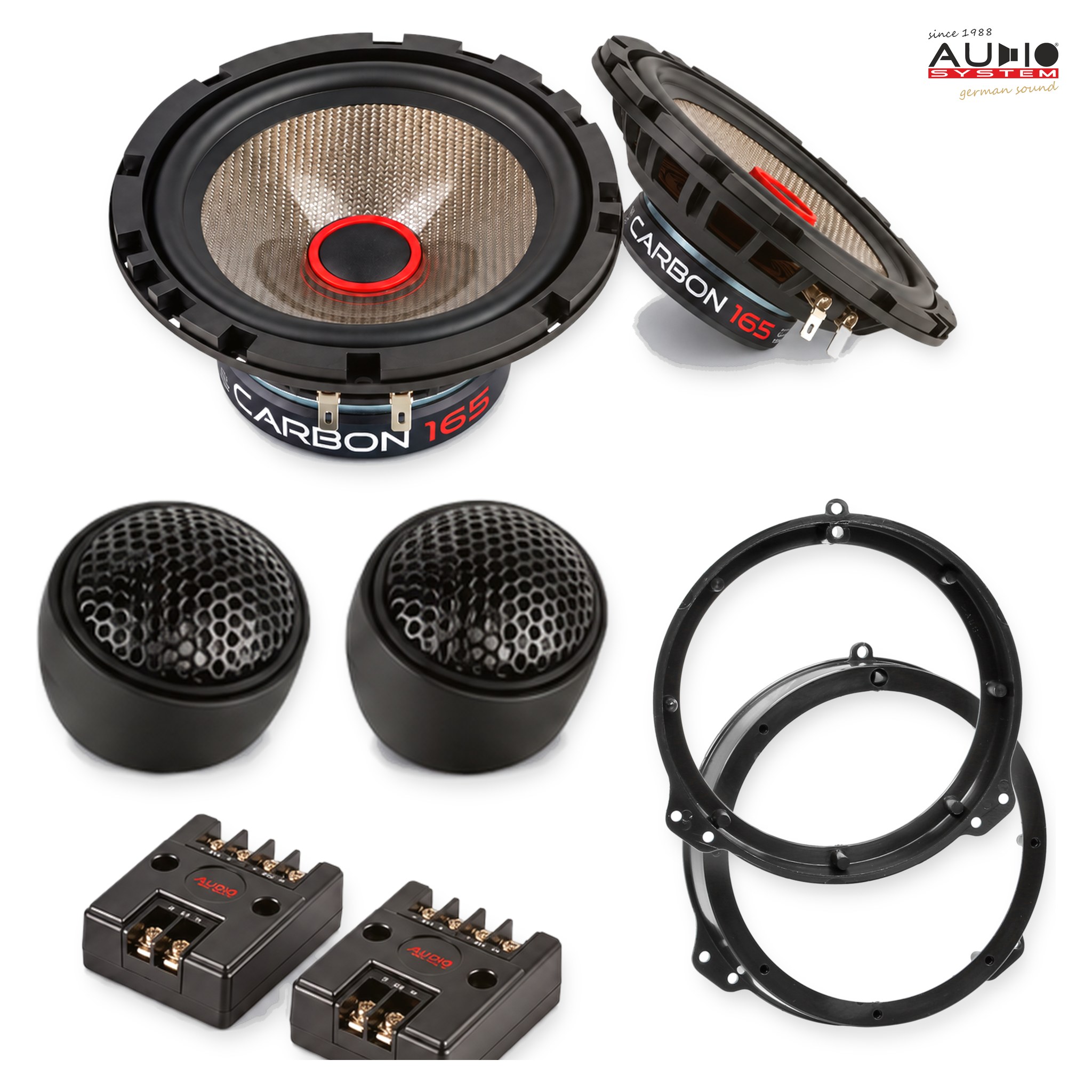 Pachet difuzoare dedicate Suzuki Grand Vitara (GT) 2002-2004 - Audio System CARBON 165 mm