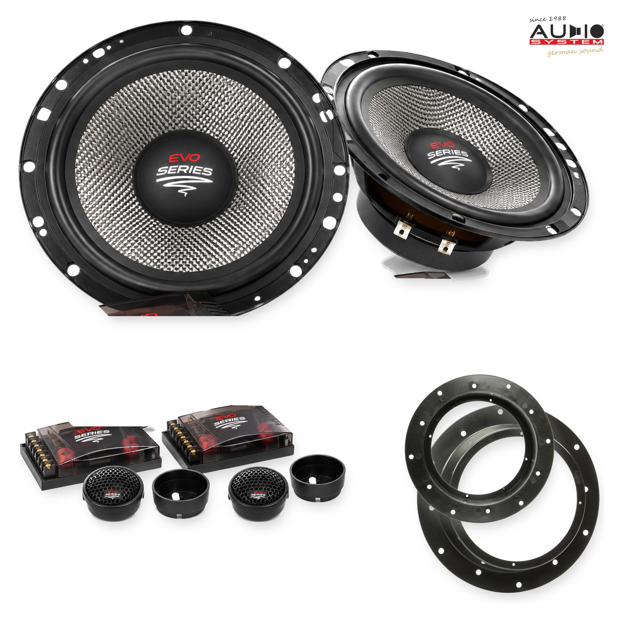 Pachet difuzoare dedicate VW Passat B8 2014-2019 - Audio System RADION EVO 2 165 mm