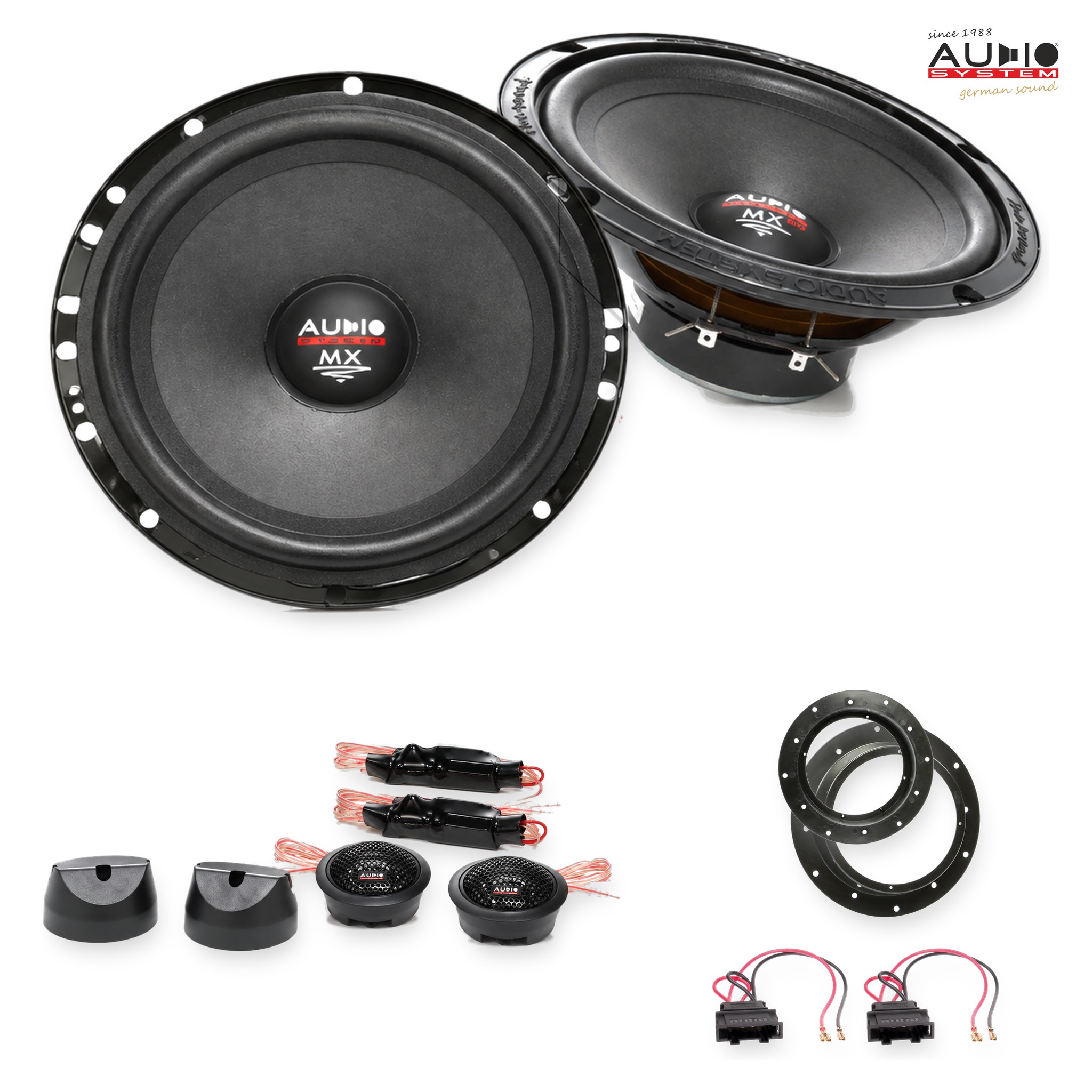 Pachet difuzoare dedicate VW Tiguan II (5N) 2016-2021 - Audio System MX EVO 165 mm