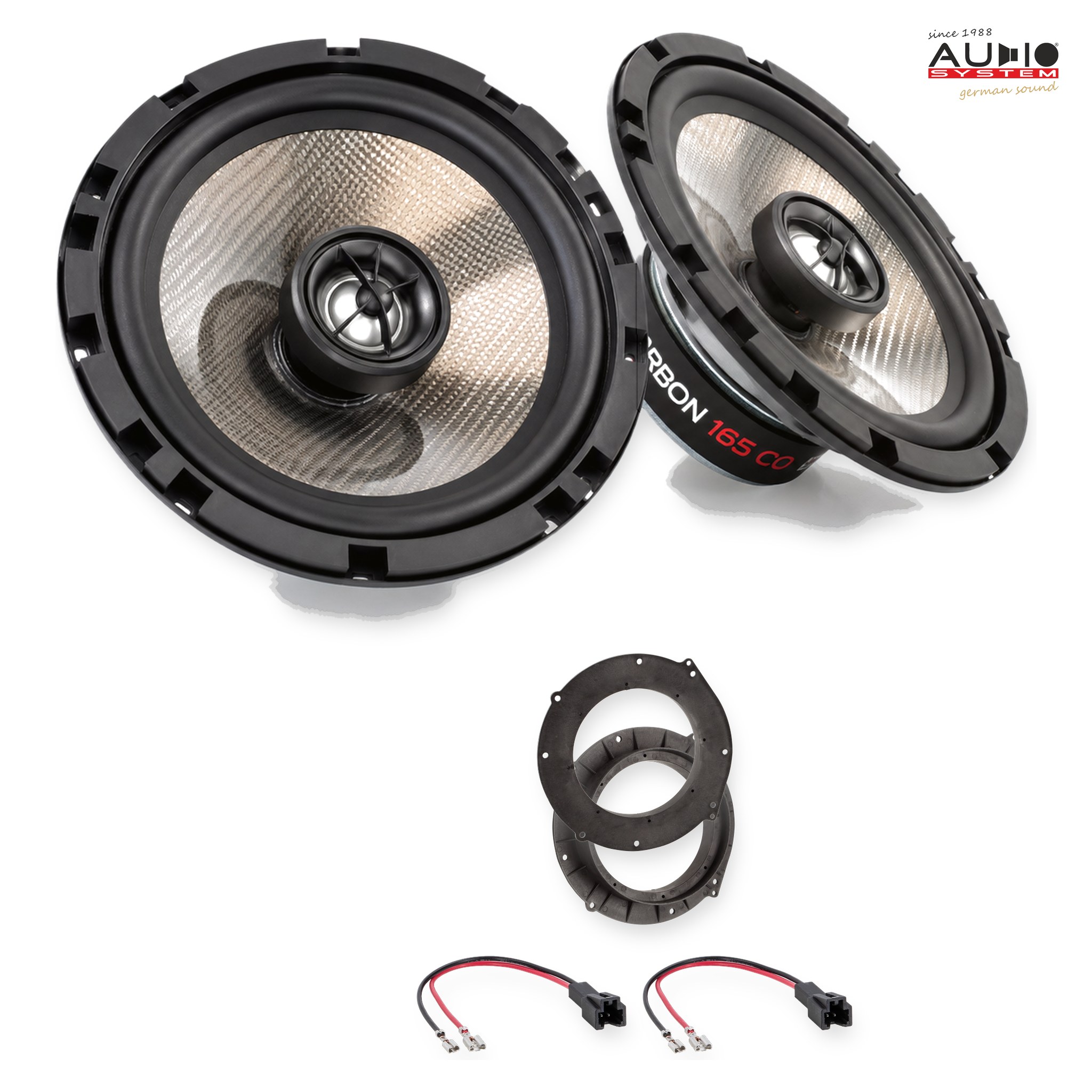 Pachet difuzoare dedicate Audi A4 (W8) 2015-2018 - Audio System CARBON 165 mm