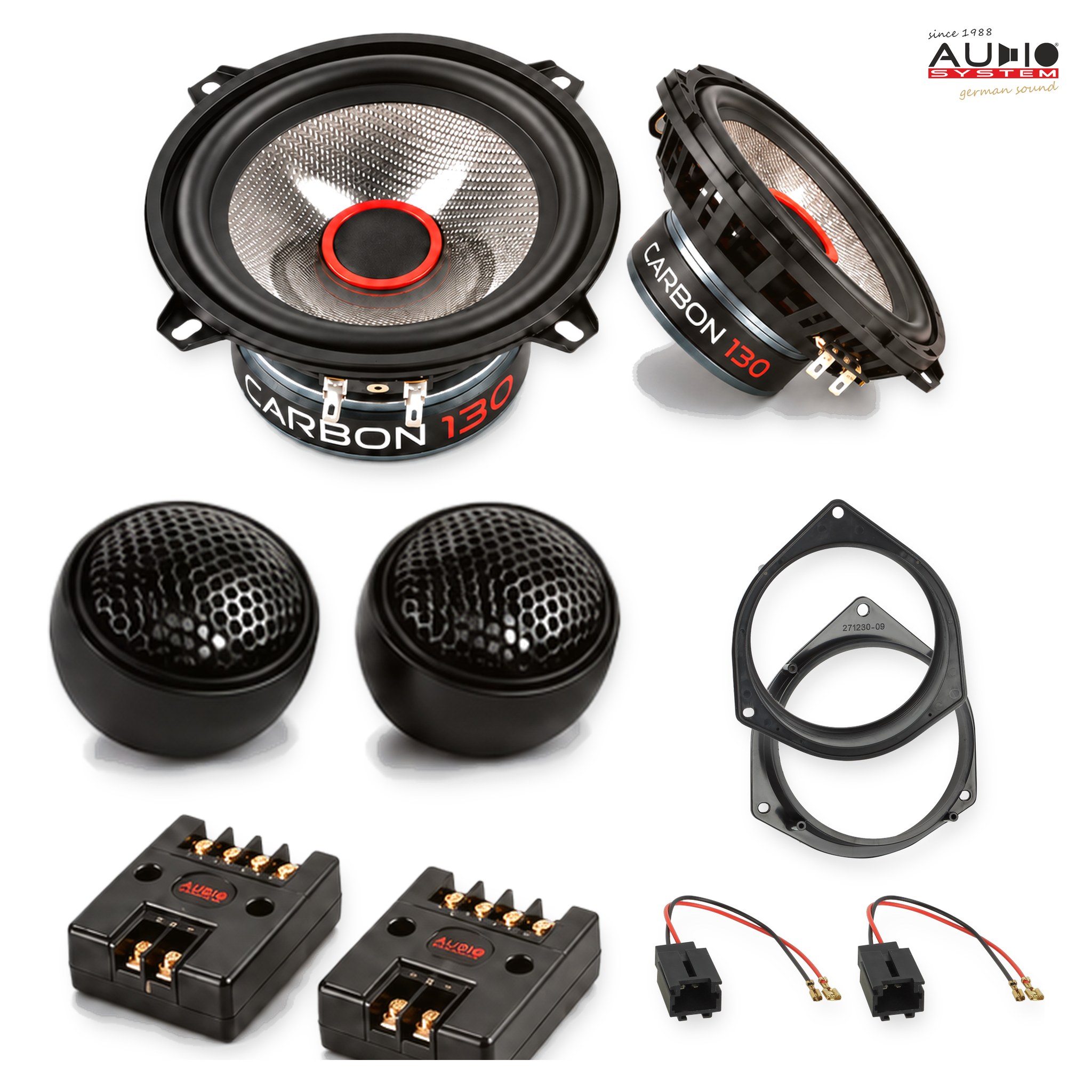Pachet difuzoare dedicate Citroen Nemo (A.) 2008-2015 - Audio System CARBON 130 mm