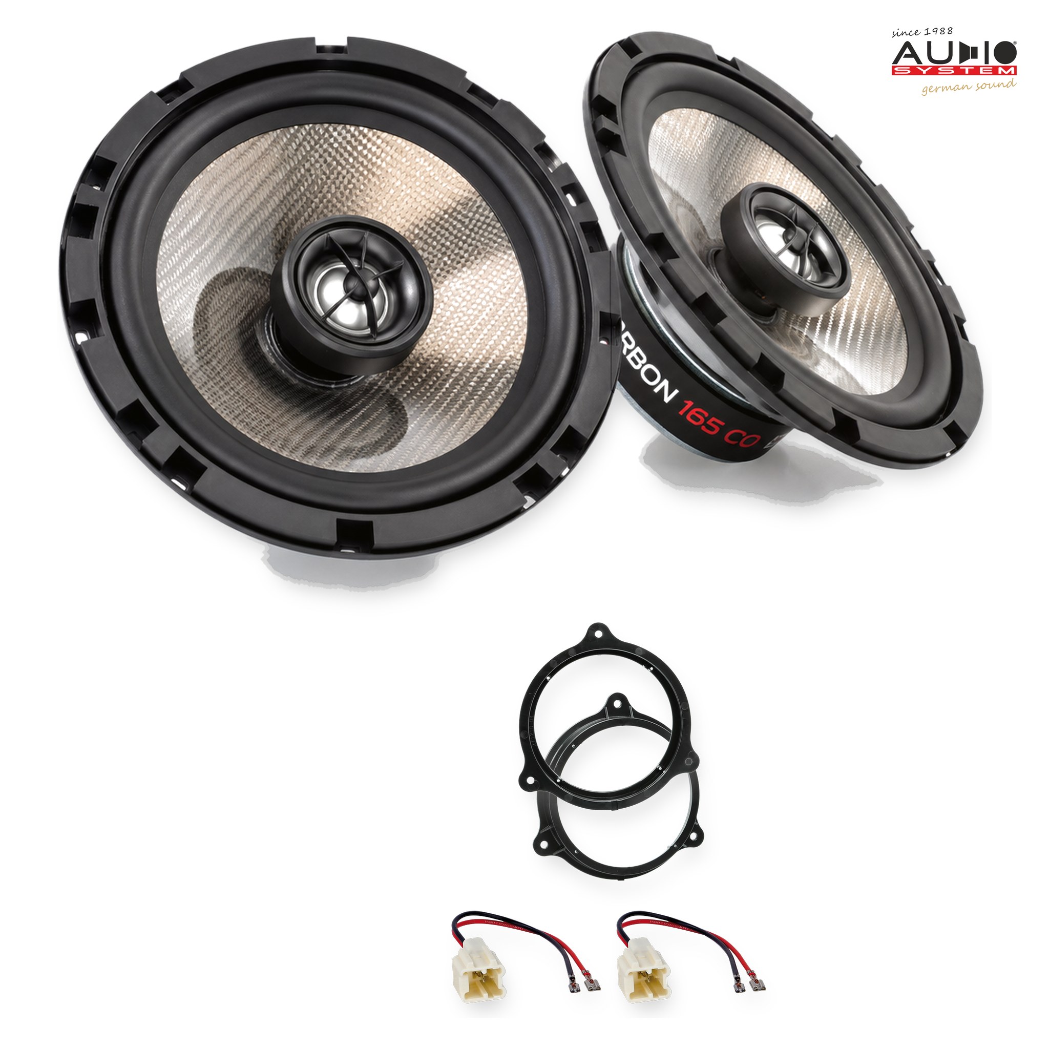 Pachet difuzoare dedicate Dacia Sandero (SD) 2013-2016 - Audio System CARBON 165 mm