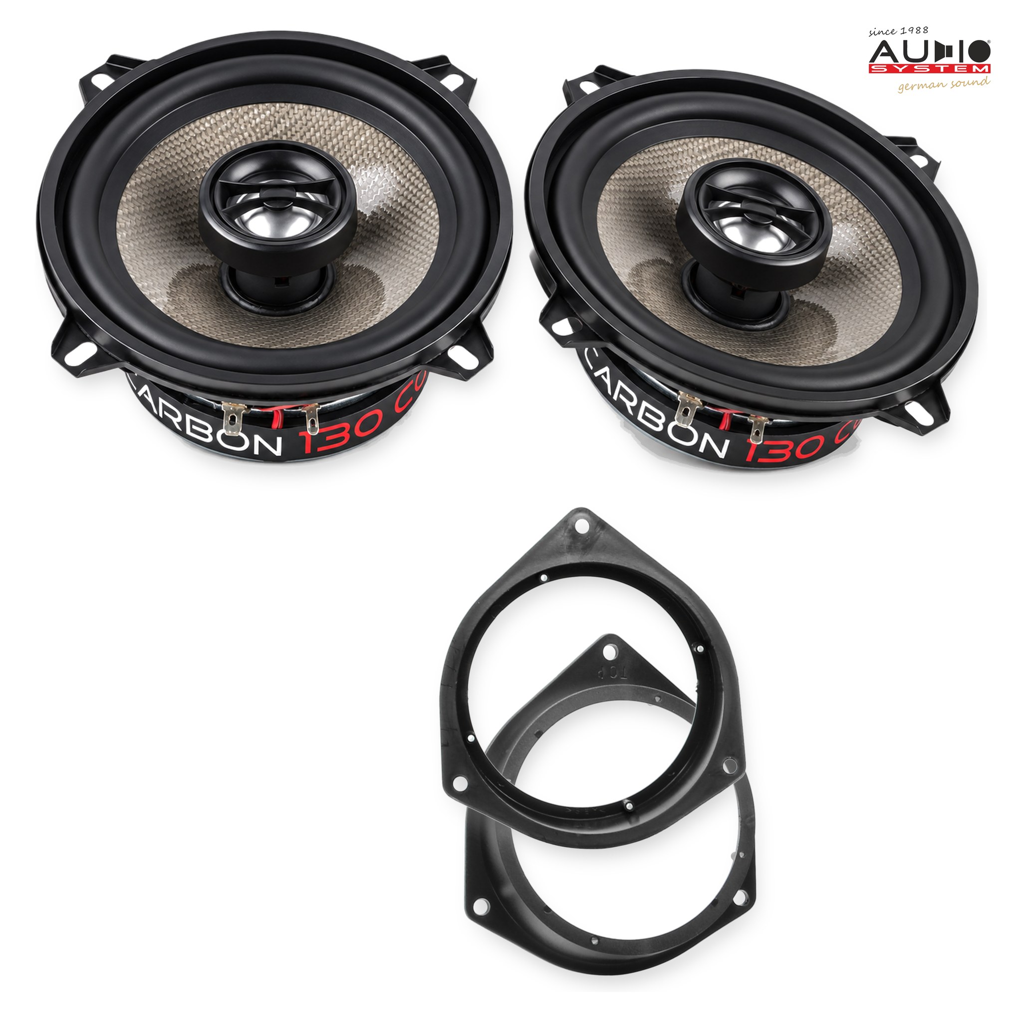 Pachet difuzoare dedicate Fiat Fiorino (225) 2008-2015 - Audio System CARBON 130 mm