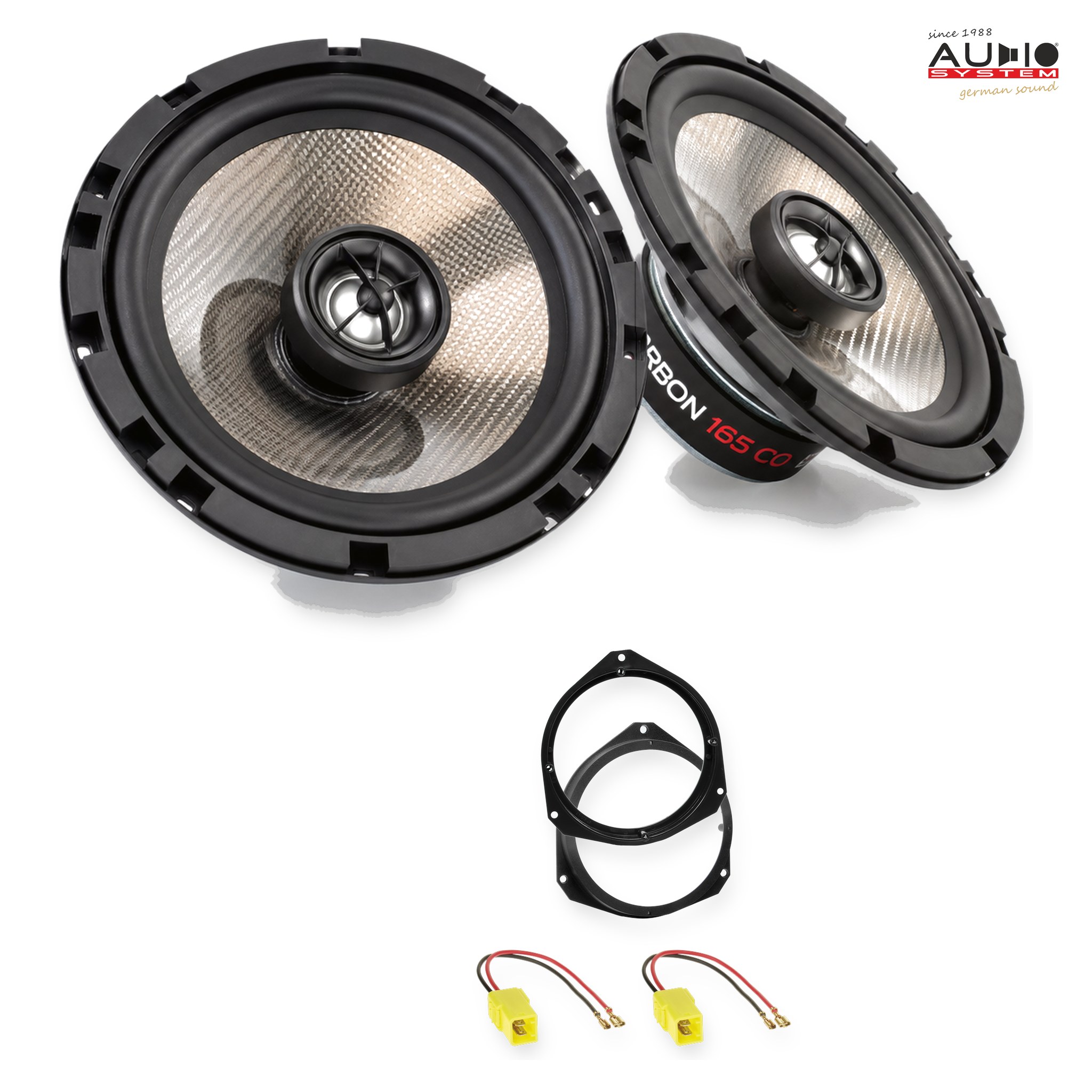 Pachet difuzoare dedicate Fiat Punto (ZAF 199) 2011-2012 - Audio System CARBON 165 mm