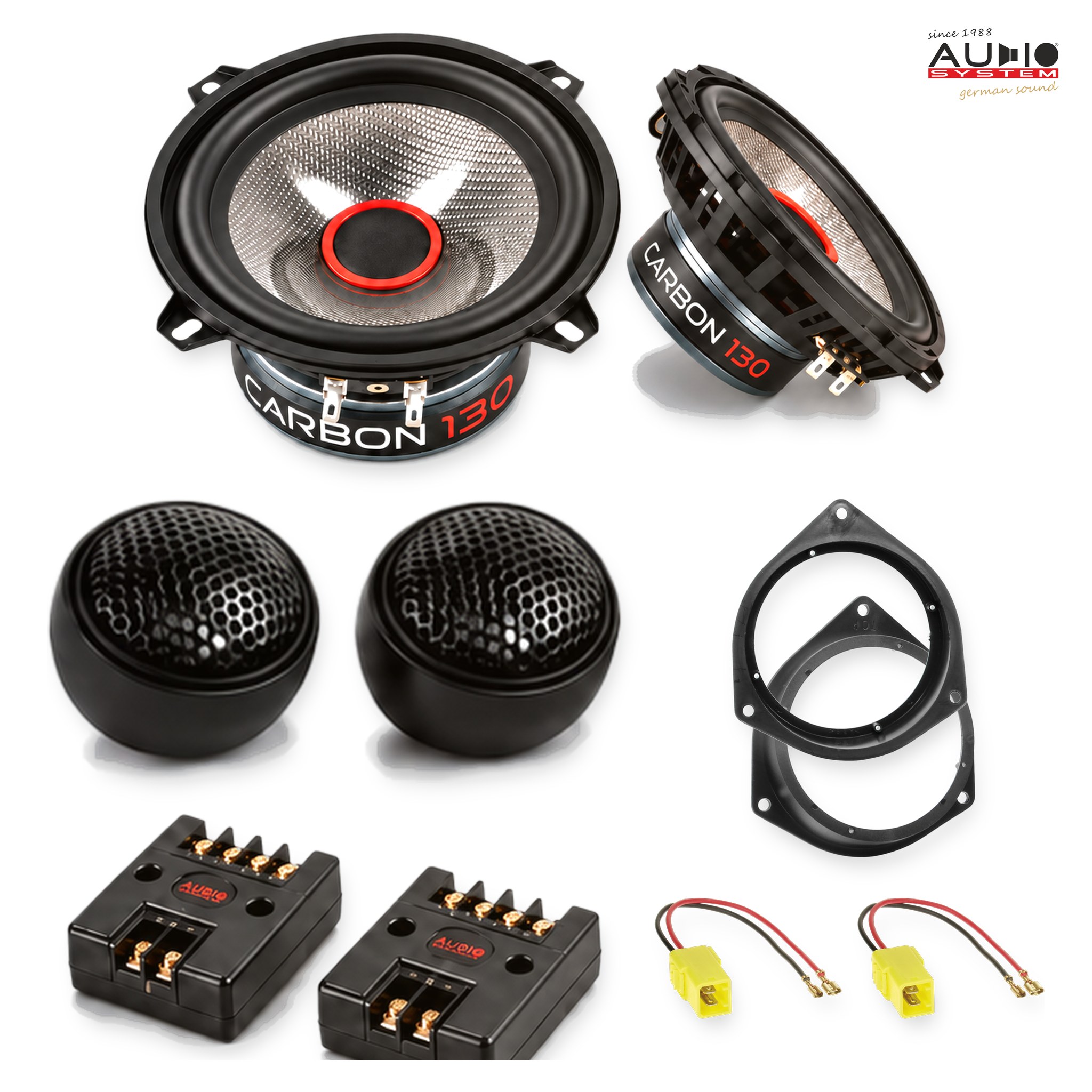 Pachet difuzoare dedicate Fiat Qubo (225) 2008-2015 - Audio System CARBON 130 mm