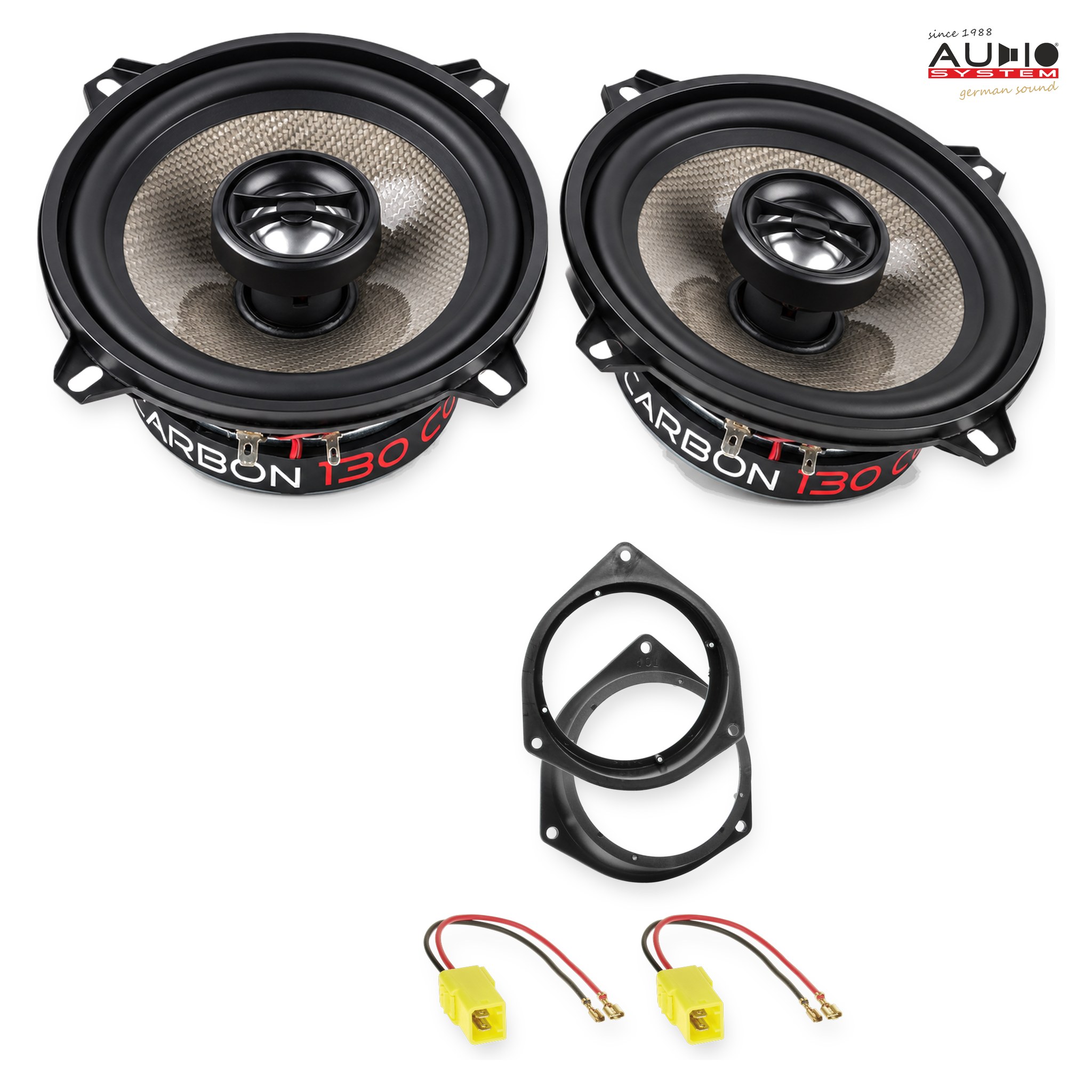 Pachet difuzoare dedicate Fiat Qubo (225) 2008-2015 - Audio System CARBON 130 mm