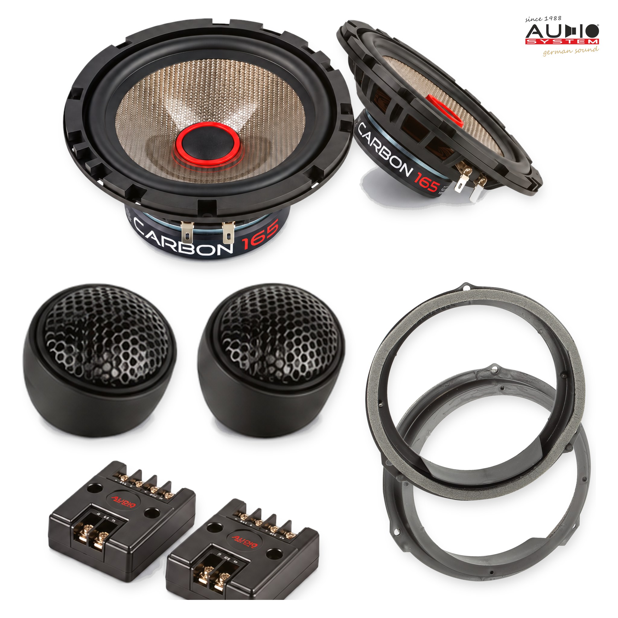 Pachet difuzoare dedicate Ford Transit Tourneo Custom (F*C) 2012-2018 - Audio System CARBON 165 mm