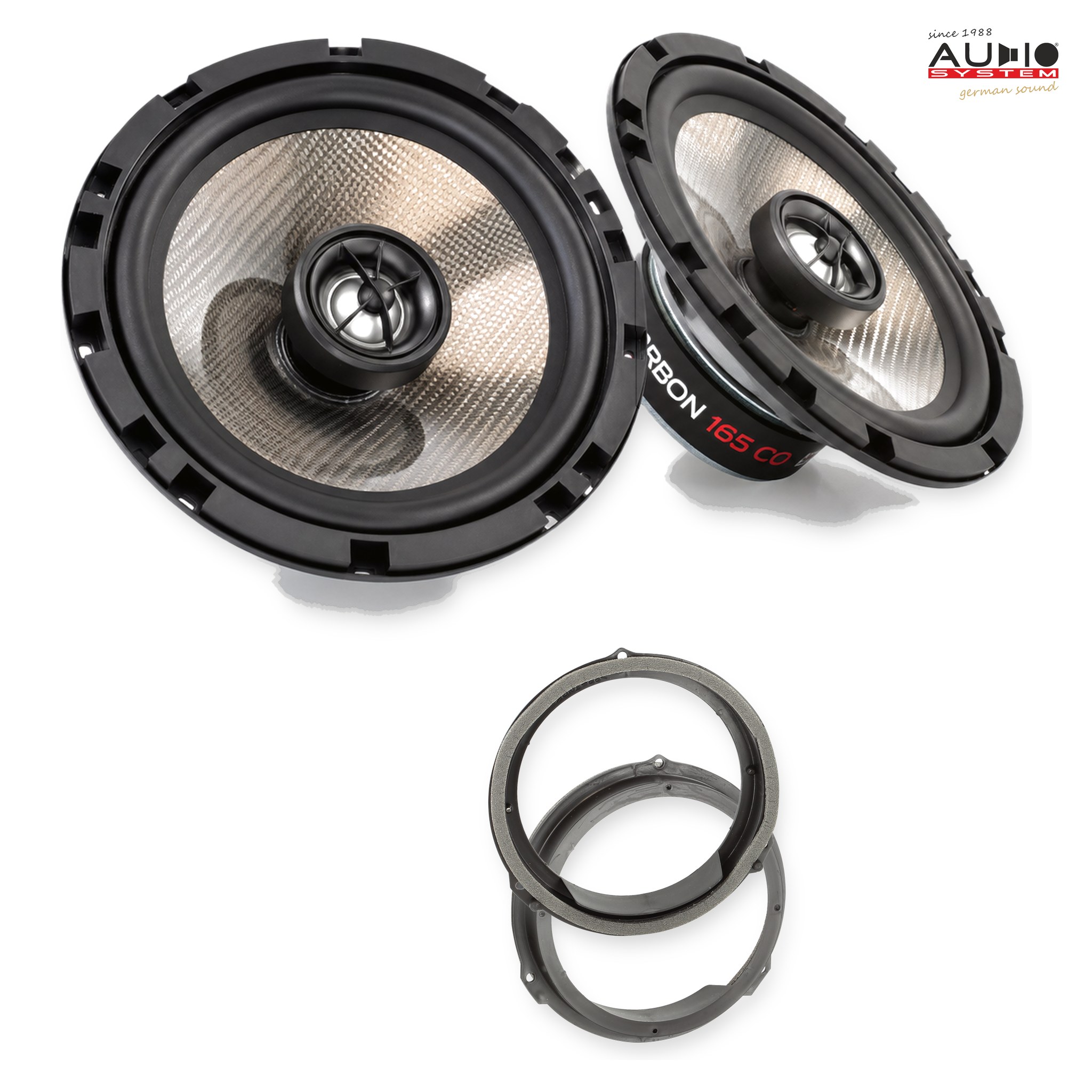 Pachet difuzoare dedicate Jaguar E-Pace (X540) 2018-2020 - Audio System CARBON 165 mm