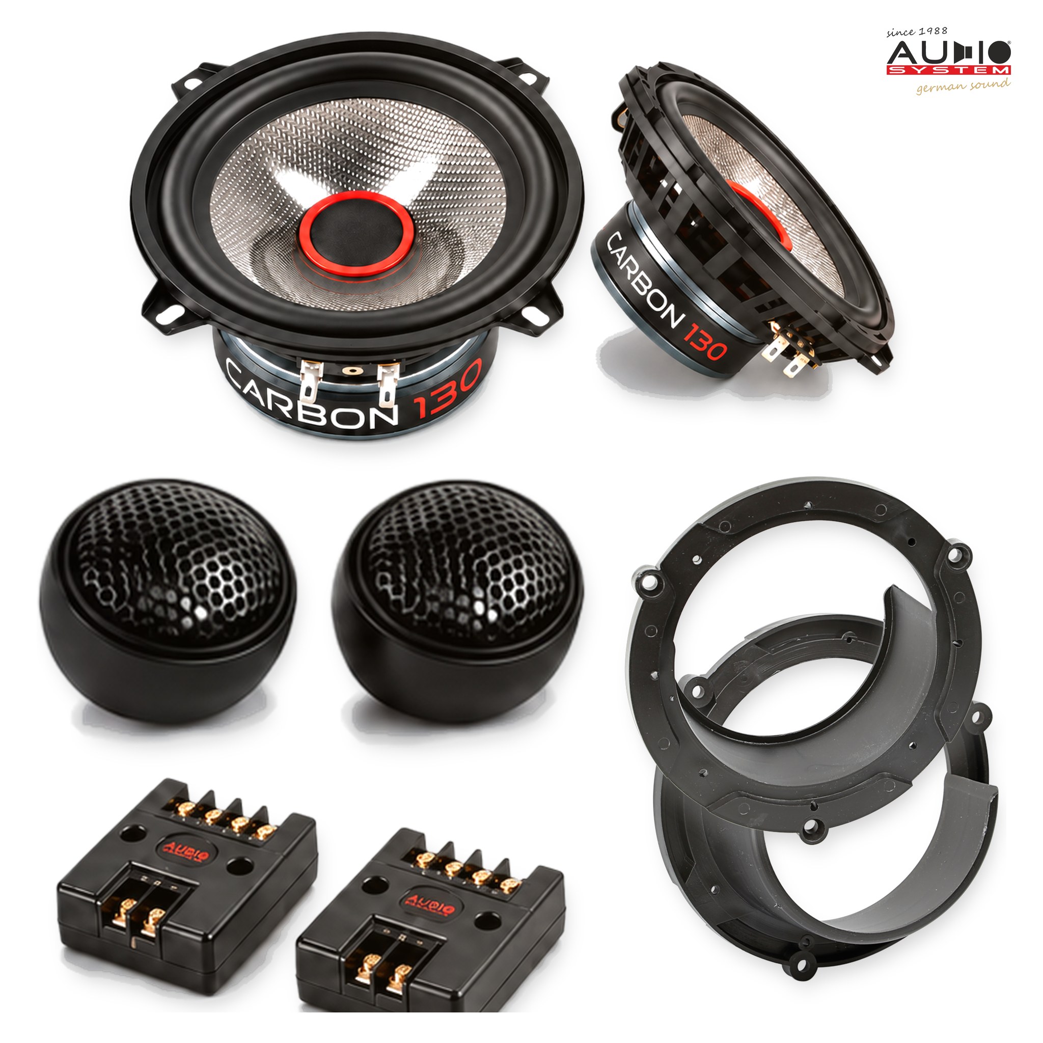 Pachet difuzoare dedicate Mazda 2 (DE) 2007-2010 - Audio System CARBON 130 mm