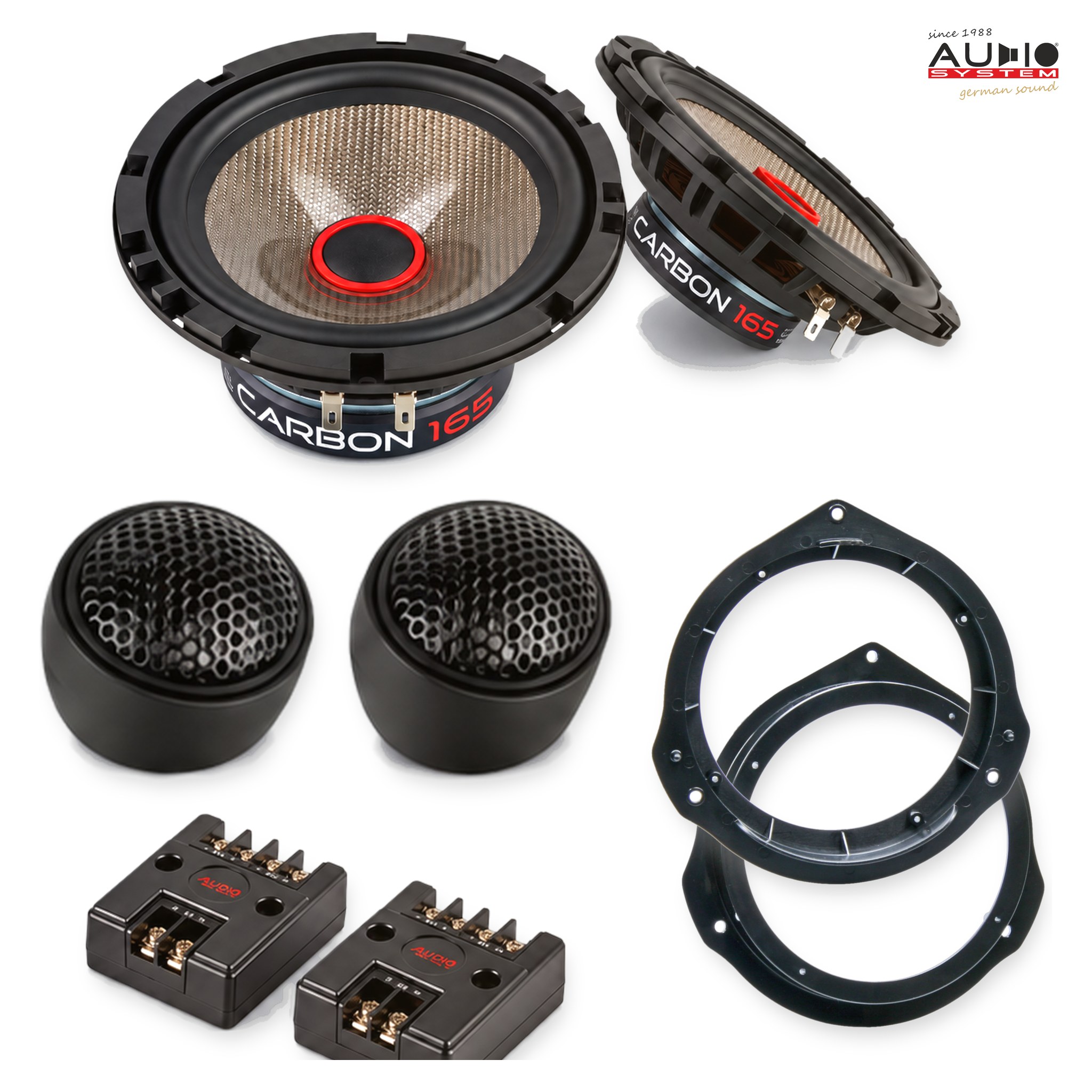 Pachet difuzoare dedicate Mercedes C-Klasse (S204) T-Modell 2007-2014 - Audio System CARBON 165 mm