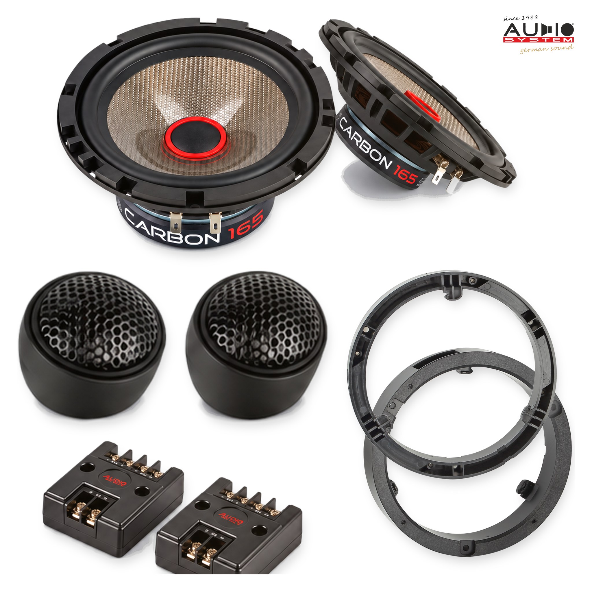 Pachet difuzoare dedicate Mitsubishi Spacestar / Mirage 2012-2021 - Audio System CARBON 165 mm