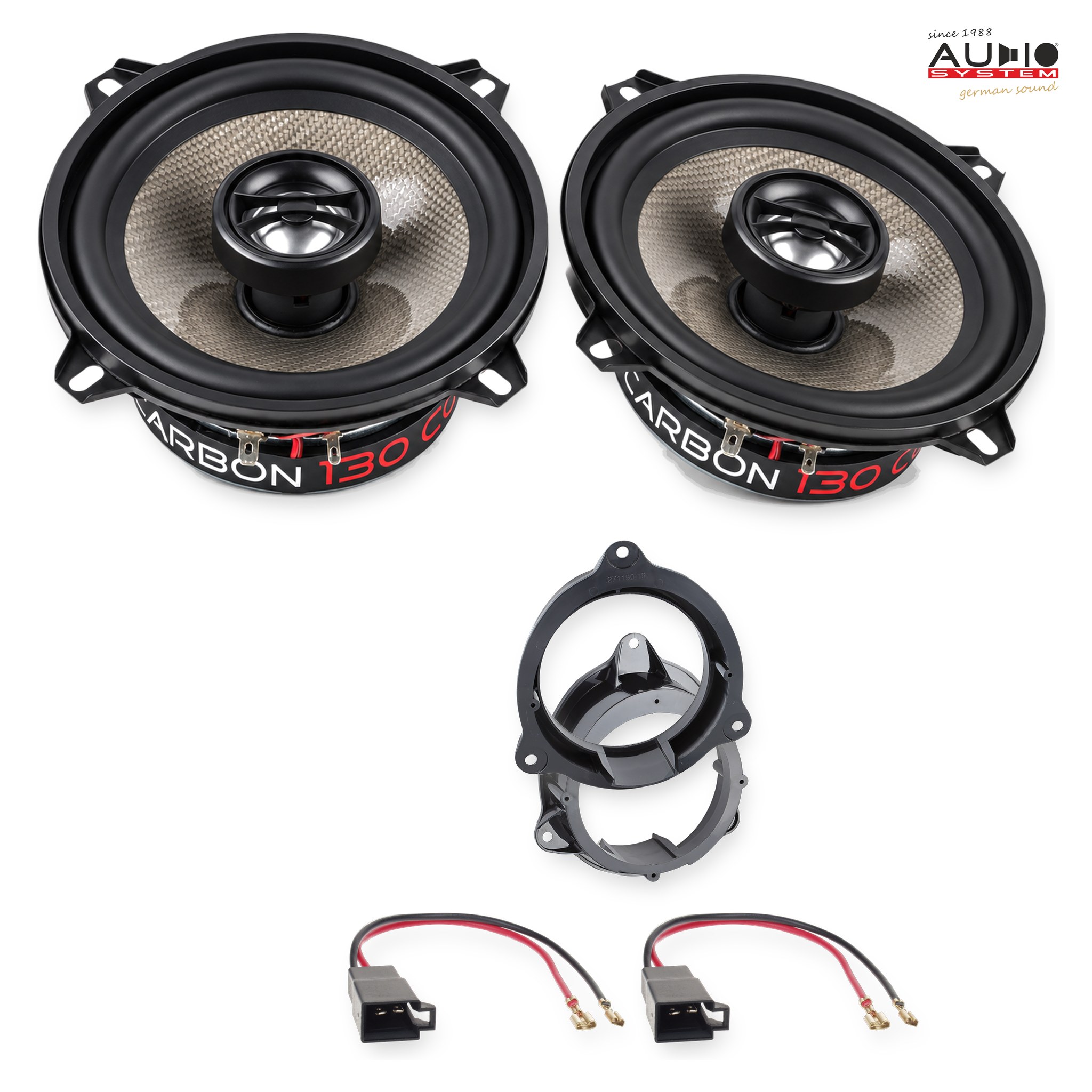Pachet difuzoare dedicate Renault Kangoo (FW/KW) 2008-2013 - Audio System CARBON 130 mm