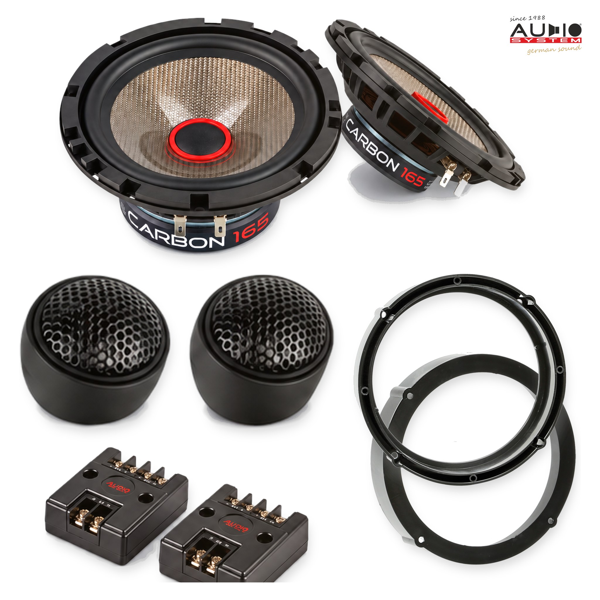 Pachet difuzoare dedicate Seat Toledo (NH) 2013-2018 - Audio System CARBON 165 mm