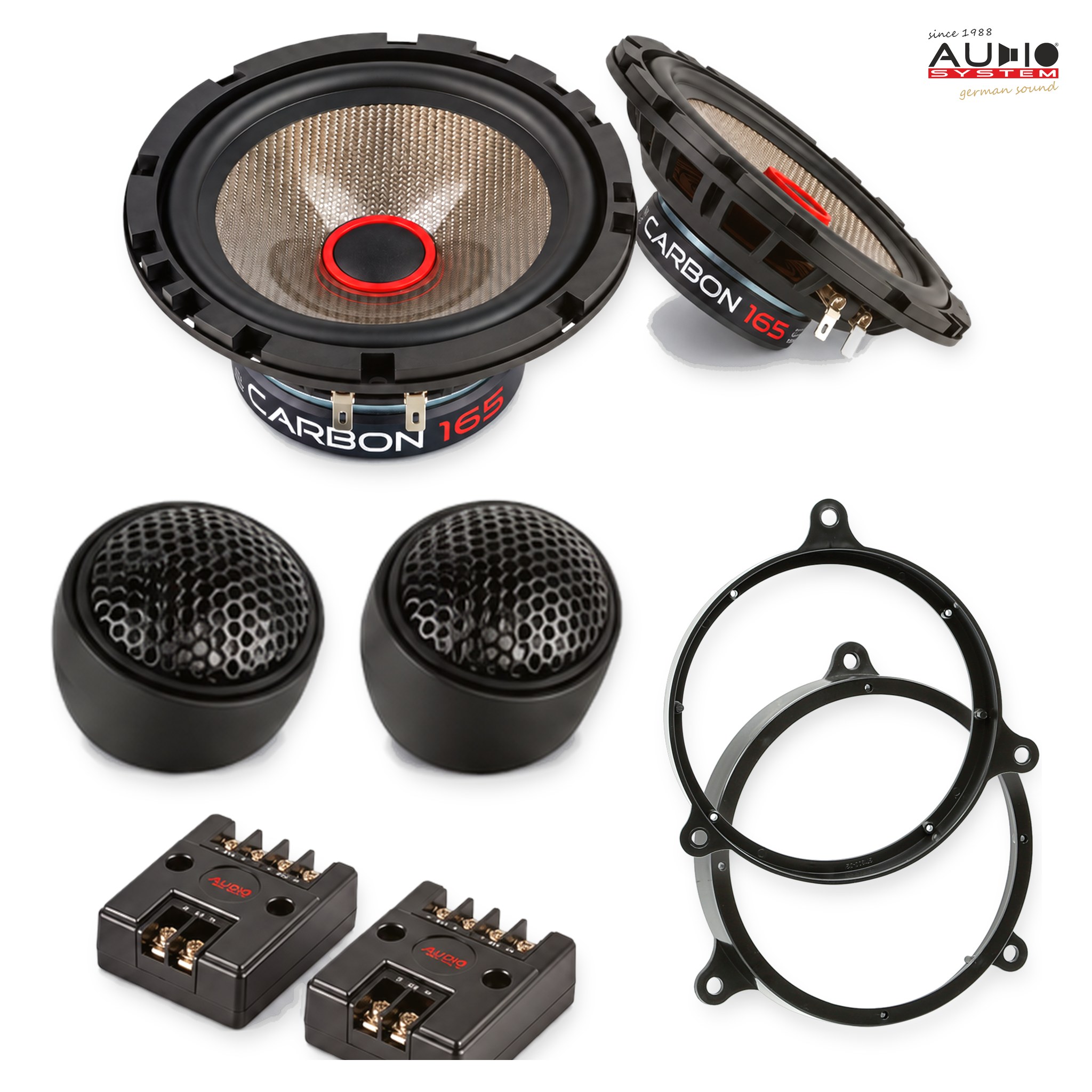 Pachet difuzoare dedicate Toyota Corolla 2018-2021 - Audio System CARBON 165 mm