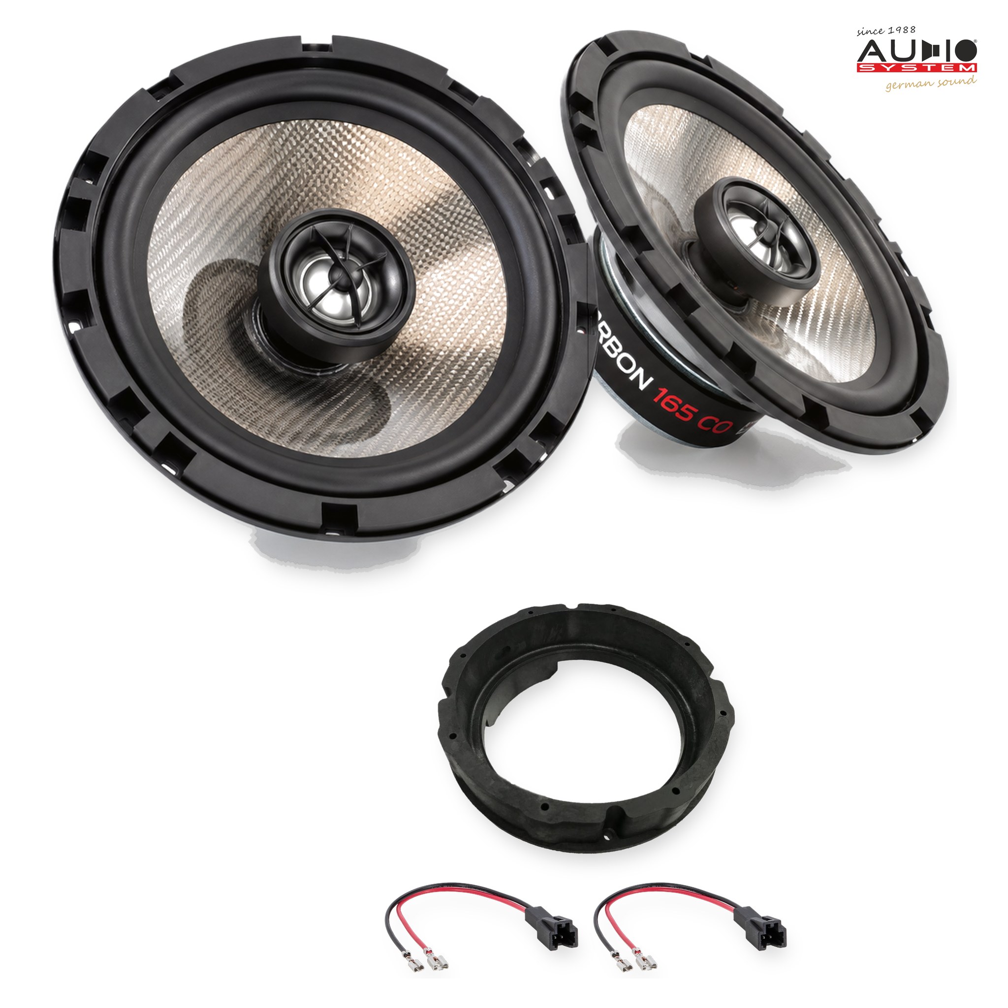 Pachet difuzoare dedicate Audi A3 (8V) 2012-2016 - Audio System CARBON 165 mm