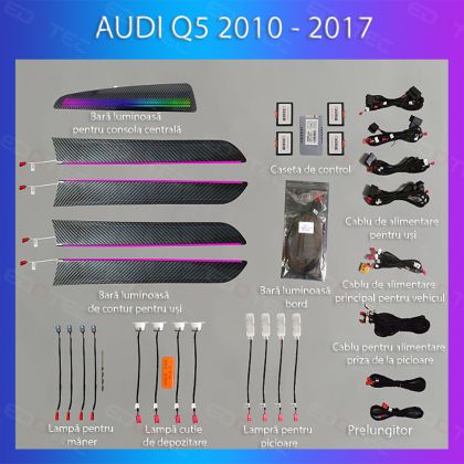 Audi Q5 2010-2017 hangulatvilágítás komplett telefonvezérlő szett vagy gyári rendszer
