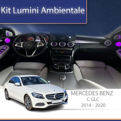Lumini Ambientale NIGHTVIBE capace difuzoare Mercedes C W205 GLC X253 control pe sistemul original sau telefon