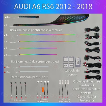 Audi A6 RS6 C7 2012-2018 hangulatvilágítás komplett telefonvezérlő szett vagy gyári rendszer