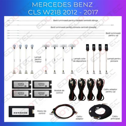 Mercedes CLS W218 2012-2017 hangulatvilágítás, dedikált komplett telefonvezérlő szett vagy gyári rendszer