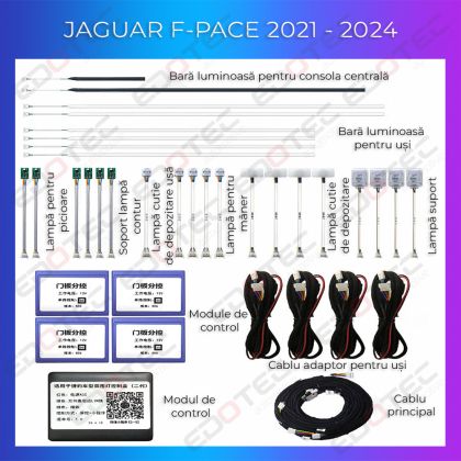 Jaguar F-PACE 2021-2024 hangulatvilágítás komplett telefonvezérlő szett vagy gyári rendszer