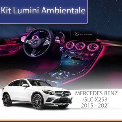 Lumini Ambientale NIGHTVIBE Mercedes GLC X253 dedicate tweetere rotative 4D control din sistemul original si telefon