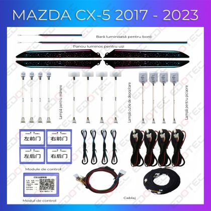 Mazda CX-5 2017-2023 hangulatvilágítás, dedikált komplett telefonvezérlő készlet vagy eredeti rendszer