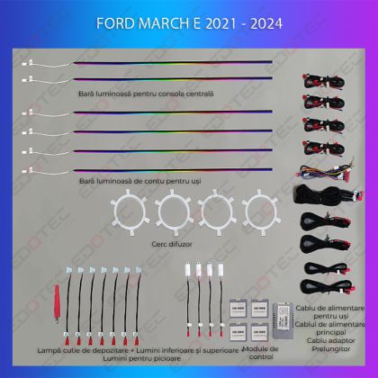 FORD Mach-E 2019 hangulatvilágítás - komplett telefonvezérlő készlet vagy eredeti rendszer