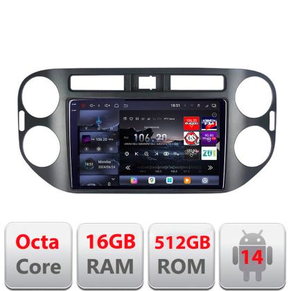 Navigatie VW TIGUAN si Golf plus 2007-2011 8 core QLED 2K 16+512 360 Android Waze USB Navigatie Internet Youtube Radio Edotec
