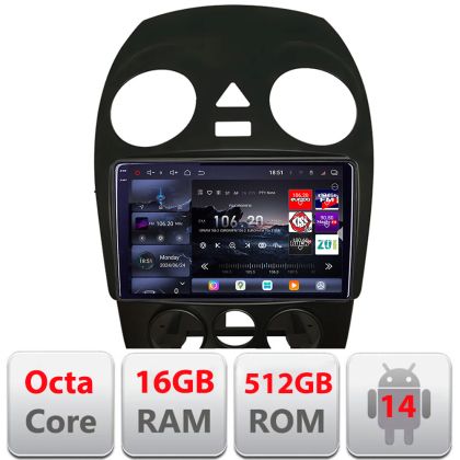 Navigatie VW Beetle 2005-2010 Android radio gps internet 8 core QLED 2K 16+512 360 Edotec