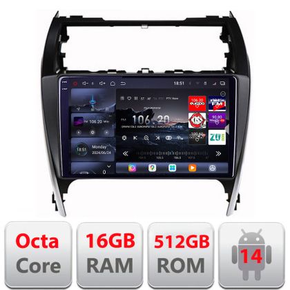 Navigatie Toyota Camry 2012-2018 Android radio gps internet 8 core QLED 2K 16+512 360 Edotec