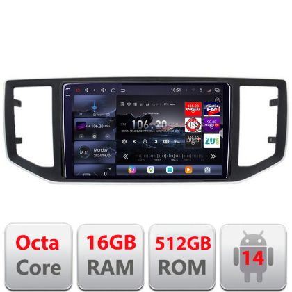 Navigatie vw crafter 2018- Edotec Kit-CRAFTER 8 core QLED 2K 16+512 360 Android Waze USB Navigatie Internet Youtube Radio