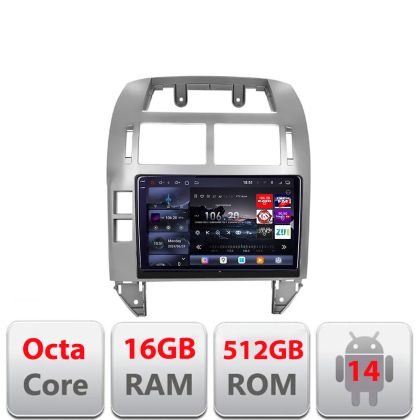 Navigatie VW Polo 2004-2011 Android radio gps internet 8 core QLED 2K 16+512 360 Edotec
