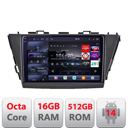 Navigatie Toyota Prius 5 Plus 2012-2020 Android radio gps internet 8 core QLED 2K 16+512 360 Edotec